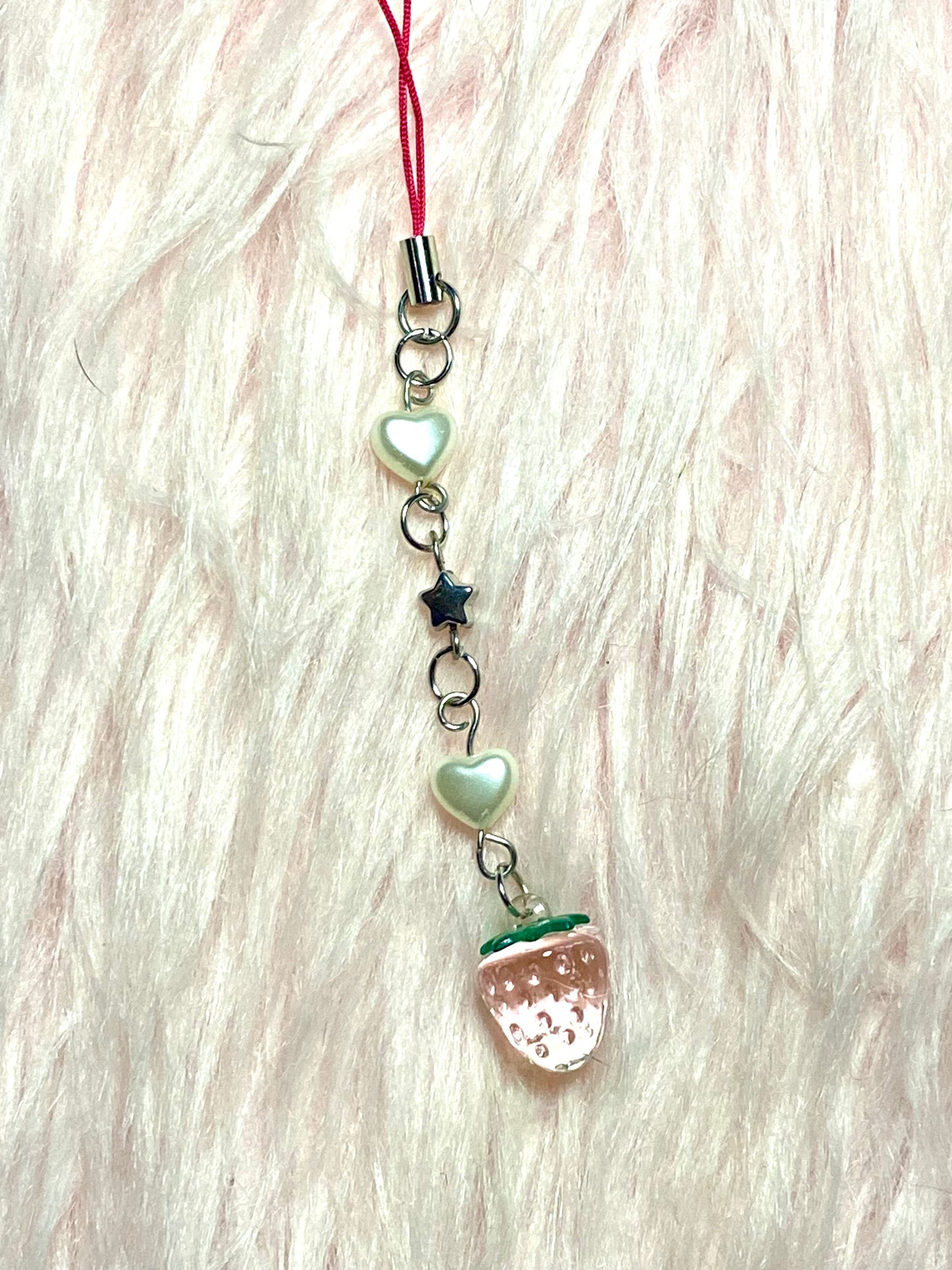 Coquette Dangle Phone Charms, Coquette Accessories, Strawberries, Cherries, Bows