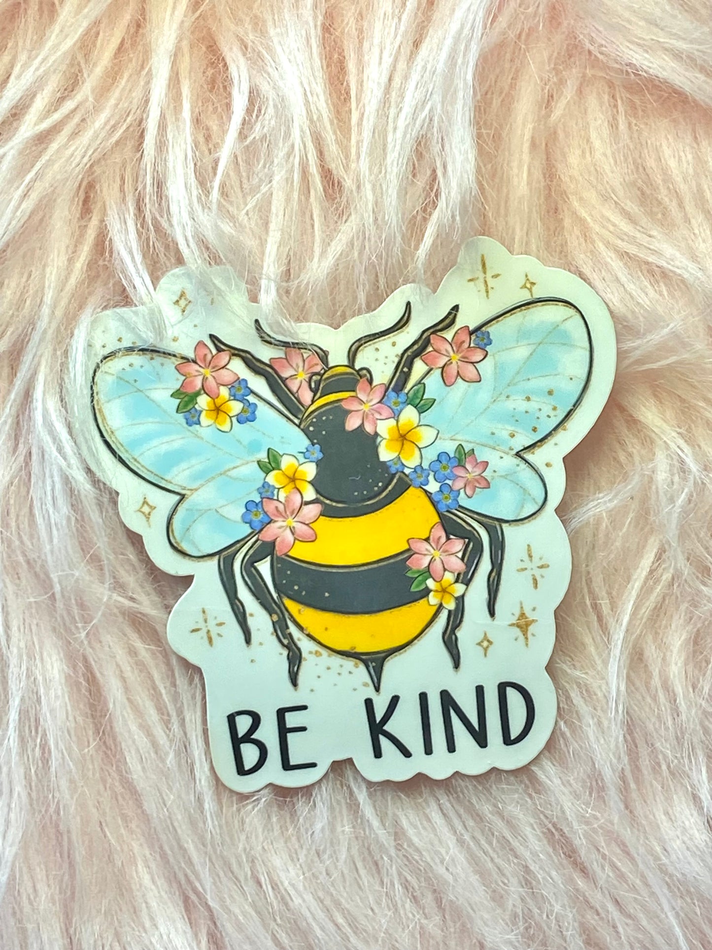 Be Kind Bee Sticker, Positive Sticker, Kindle Sticker, Water Bottle Sticker