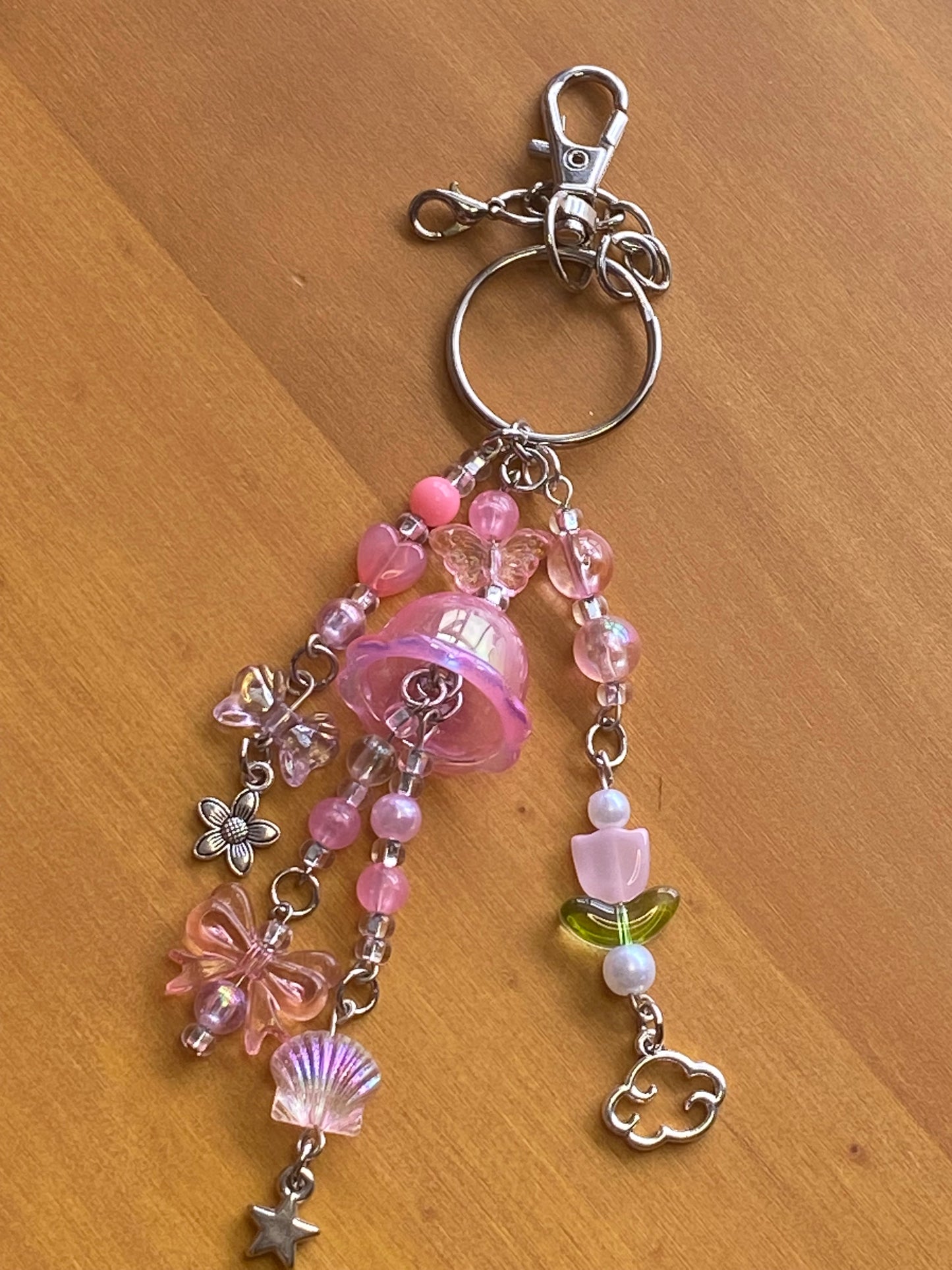 Handmade Jellyfish Keychain, Dangle Charm, Ocean Lover Gift, Mermaid Core,