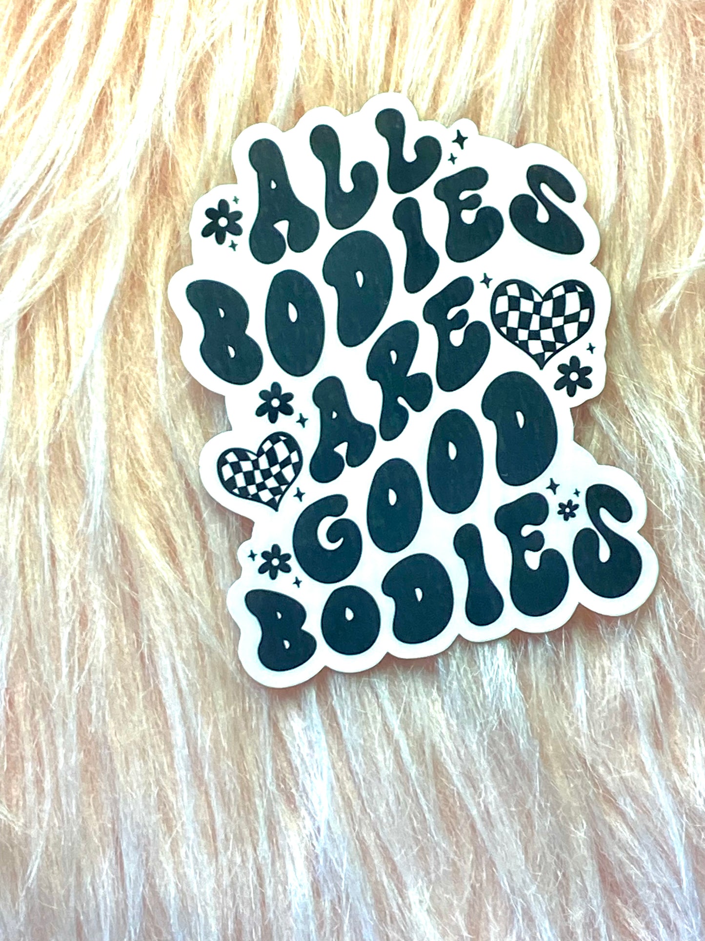 All Bodies are Good Bodies Sticker, Body Positivity Sticker, Kindle Sticker, Water Bottle Sticker