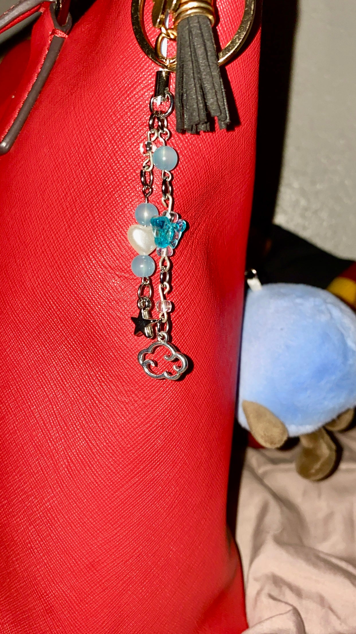 Y2K Phone Charm, Kawaii Dangle Phone Charm, Y2K Beaded Keychain, Phone Strap, Bag Charm, Kindle Charm