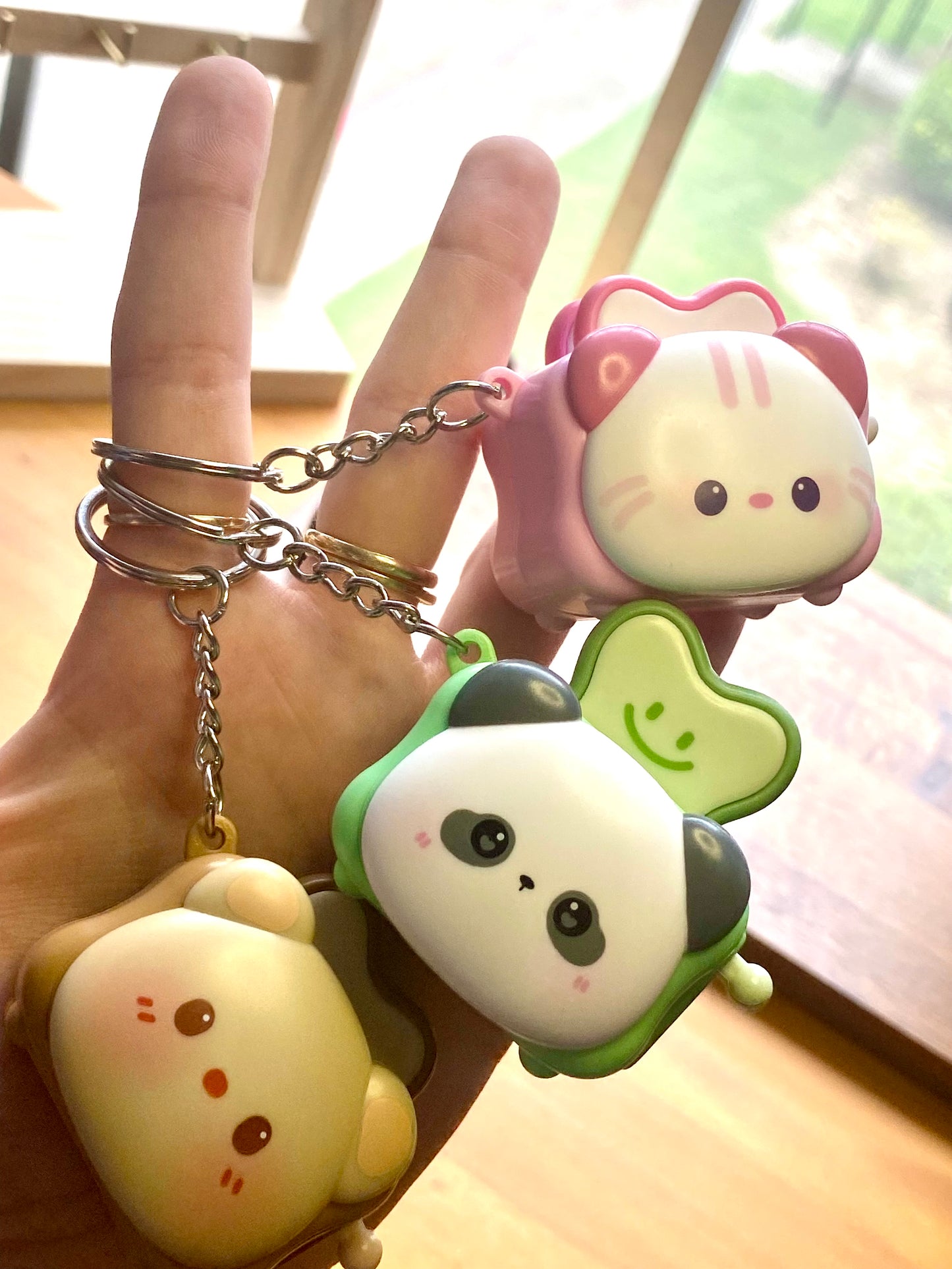 Kawaii Animal Toaster Fidget Toy Keychain, Mental Health Gift, Sensory Toy, Stress Relief/Stimming for ADHD, Anxiety, and Neurodivergent Minds