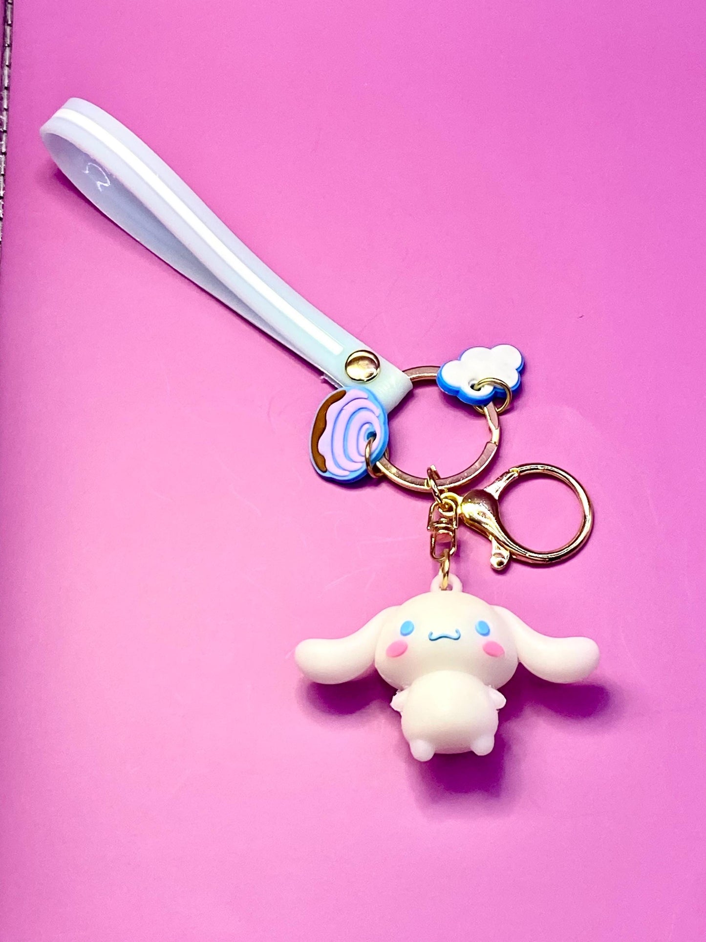 Sanrio Keychain with Phone Strap, Kawaii Keychains, Hello Kitty, Keropi, Cinnamorrol