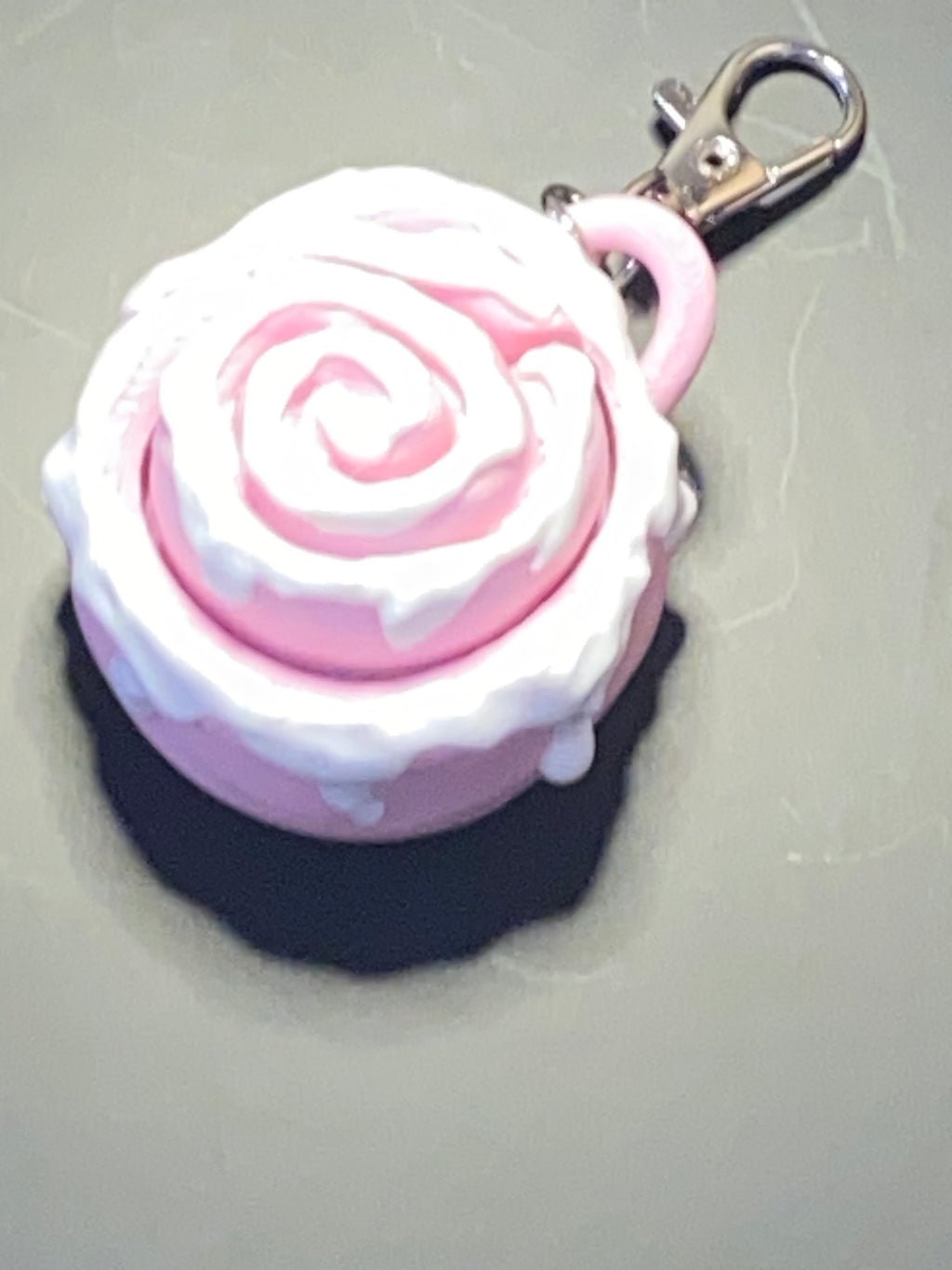 CinnaBun Clicker Keychain, Self Care Fidget Toy, Kawaii Clicker Fidget Toy, Clicky Toy for Stress Relief, Anxiety Relief, Stimming , Neurodivergent, ADHD