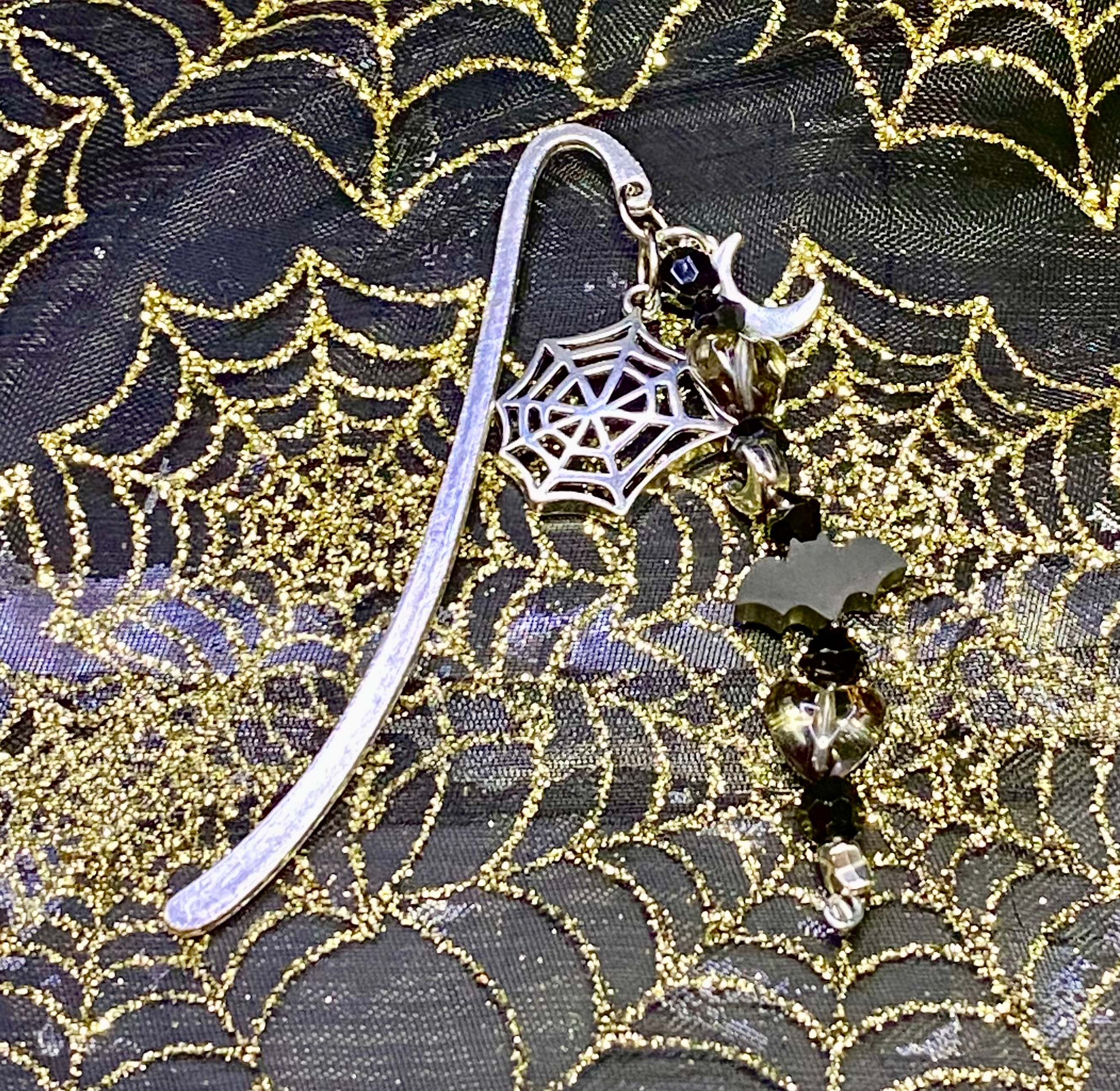 Halloween Beaded Bookmark, Spooky Bookmark, Boo Basket, The Raven Bookmark, Nevermore,Poe Inspired Bookmark, Dangle Charm Bookmark, Book Lover Gift, Cute Bookish Gifts
