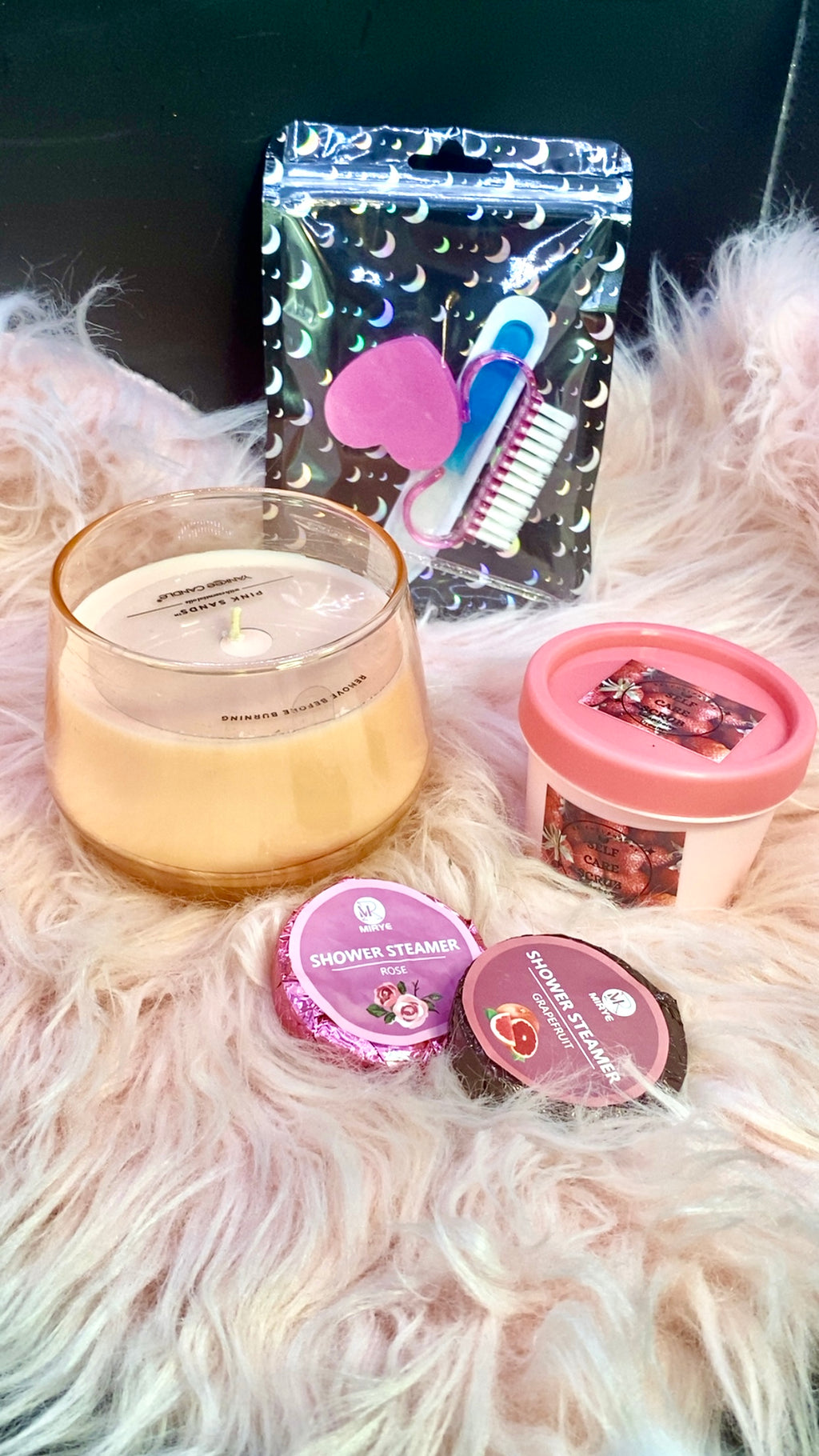 Love Pink Self Care Kit, Luxury Self Care Box for Women, Spa Day Gift Basket, Hygge Gift Box, Gifts for Her,