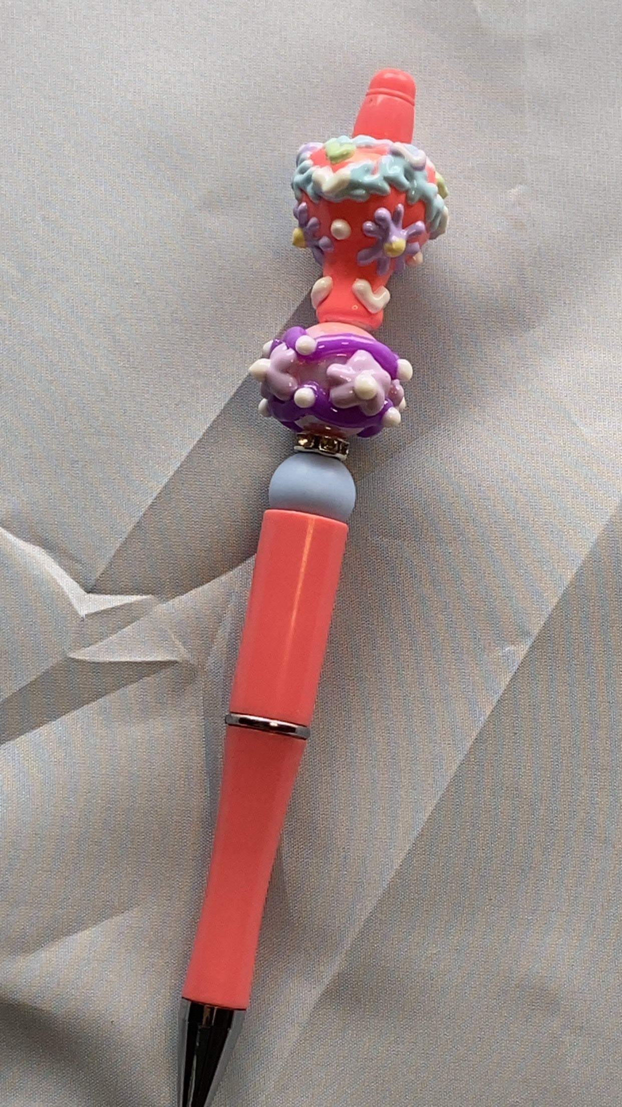 Coquette Hot Air Balloon Beaded Pen, Kawaii Accessories, Aesthetic Writing Pen,