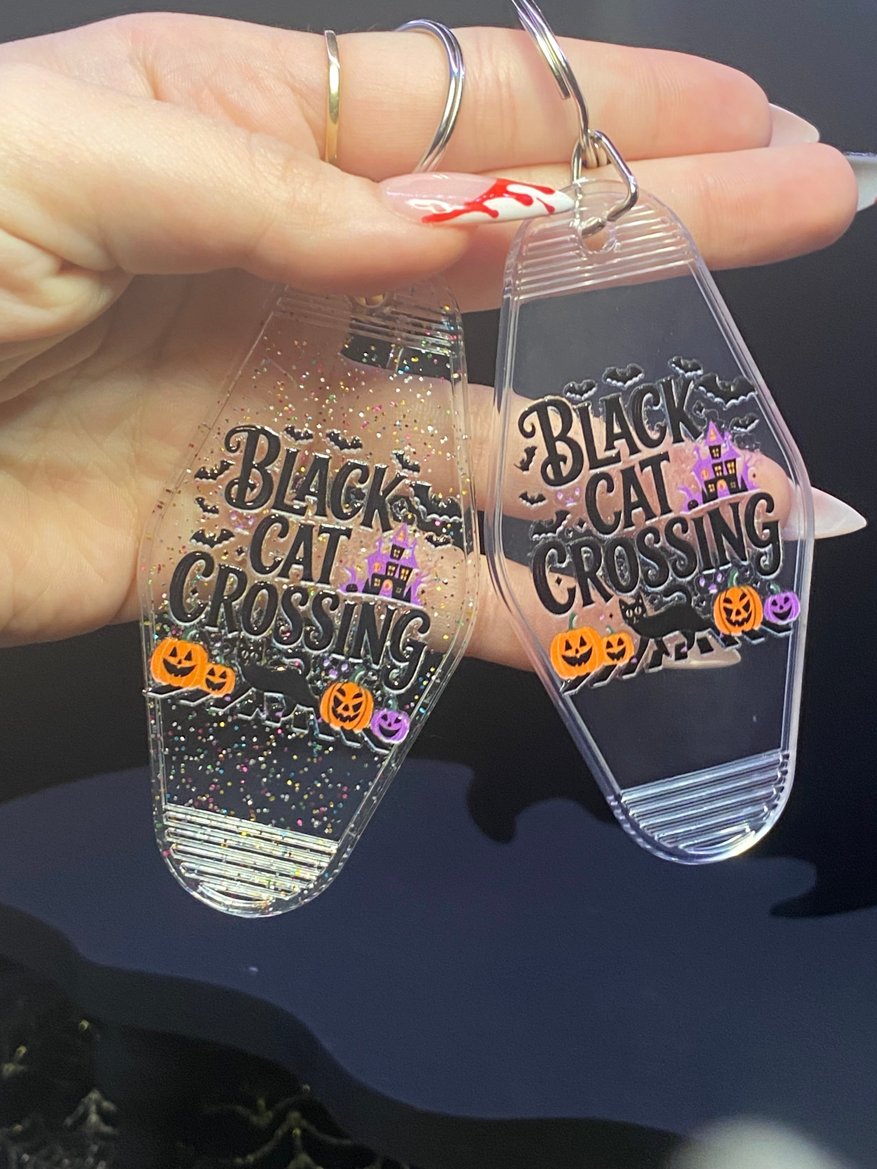 Halloween Motel Keychain, Spooky, October Breast Cancer Awareness Month, Boo Basket,