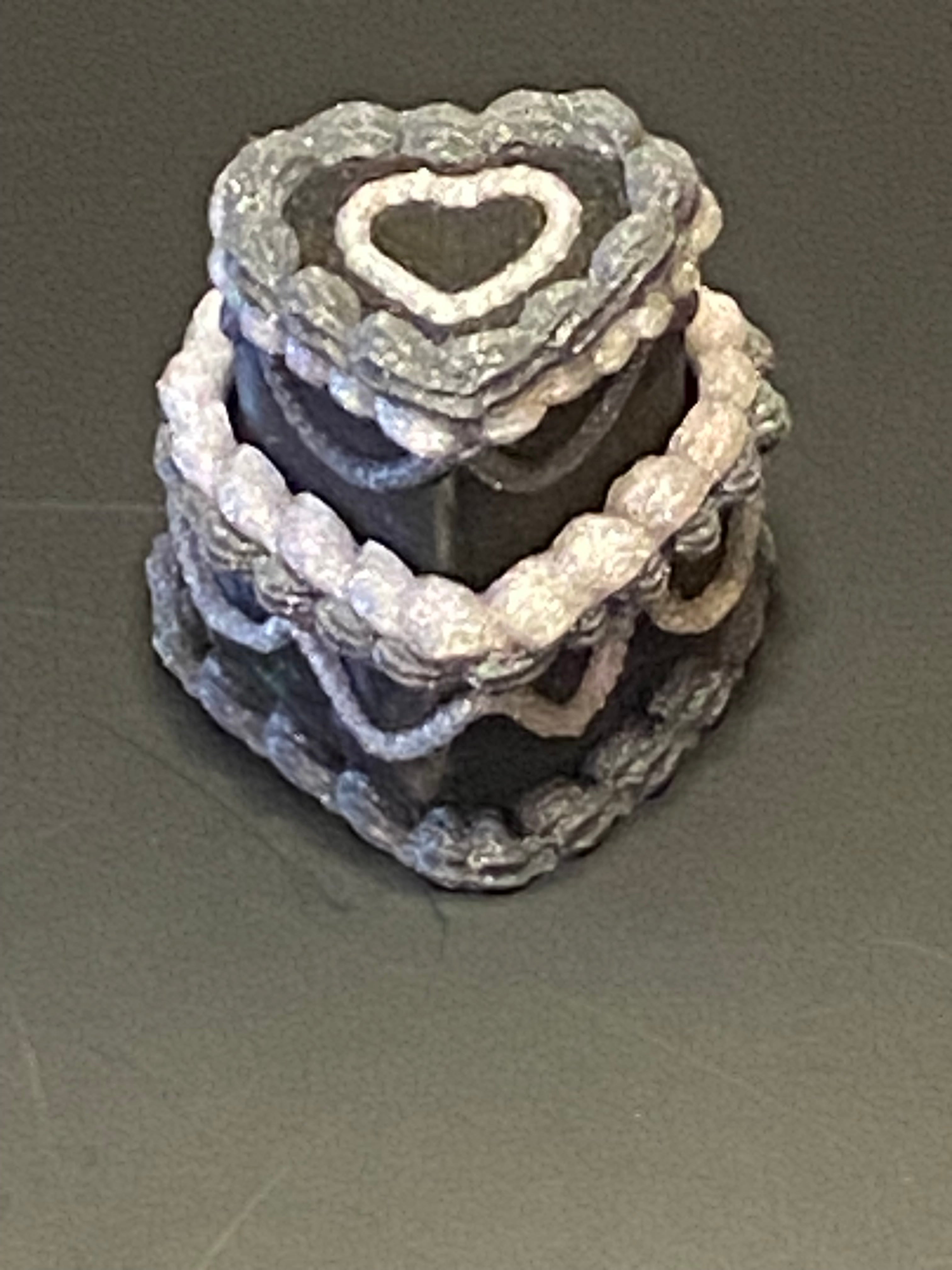 Self Care Cake Clicker, Self Care Fidget Toy, Kawaii Clicker Fidget Toy, Clicky Toy for Stress Relief, Anxiety Relief Desk Toy, Stimming , Neurodivergent, ADHD, Halloween Fidget Toy- Black Coquette Cake