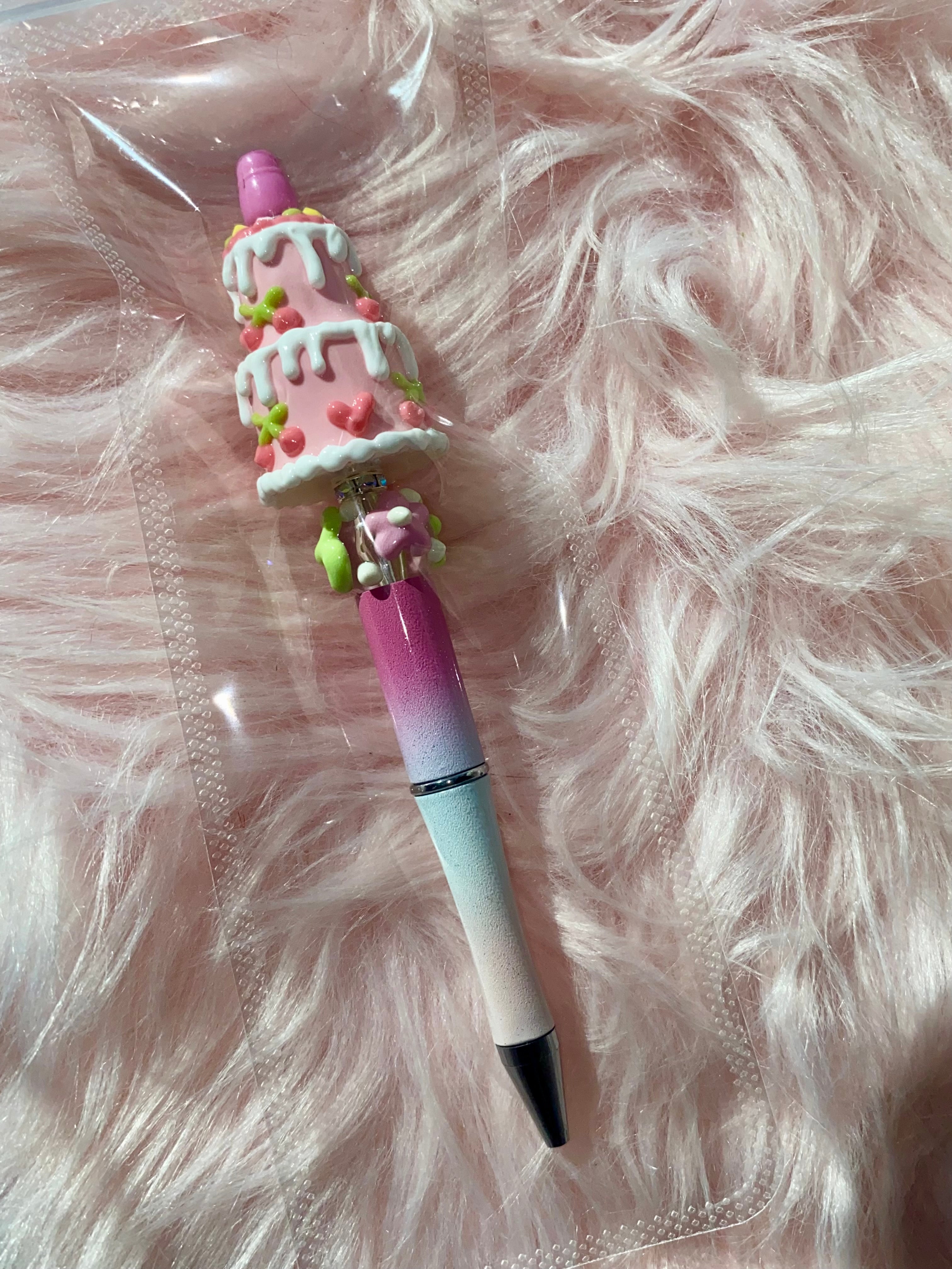 Coquette Cherry Cake Beaded Pen