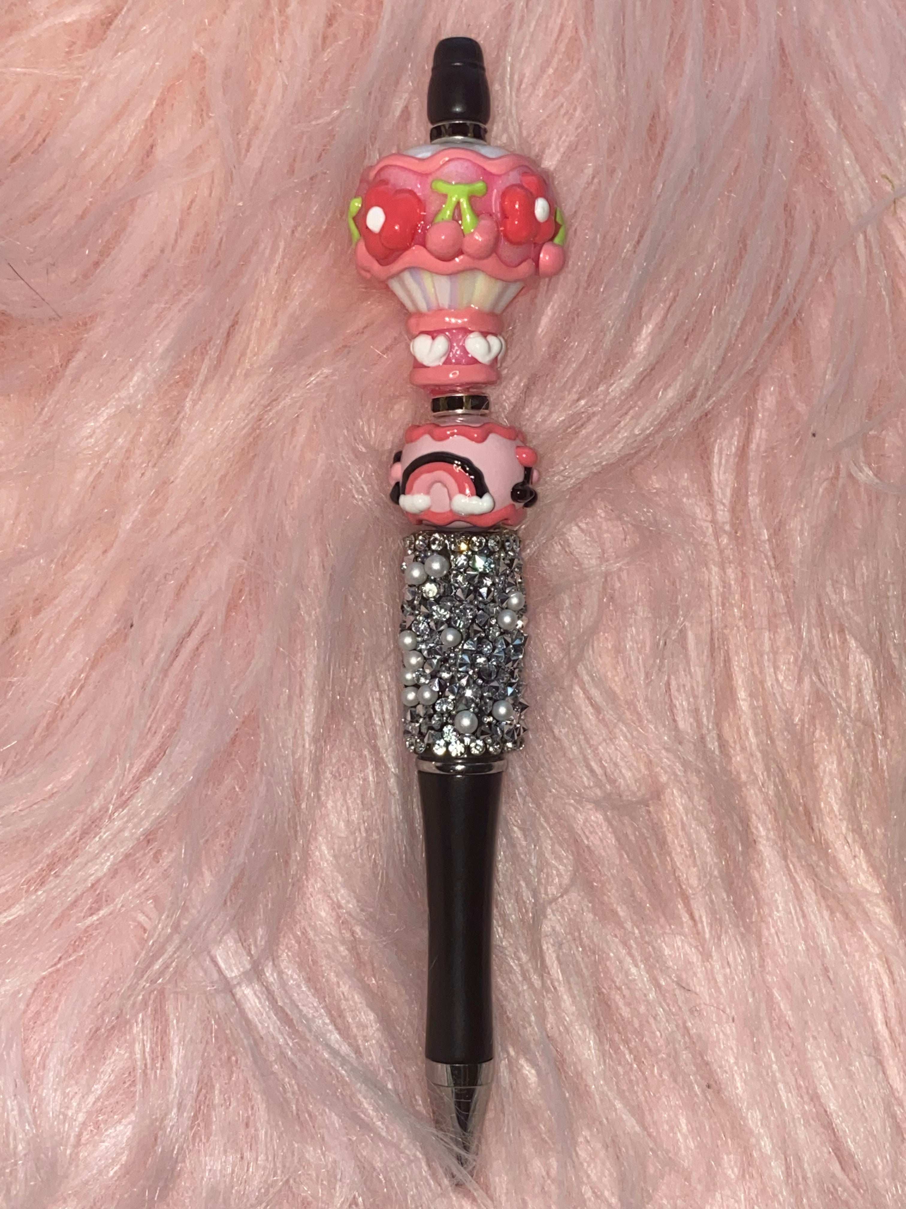 Coquette Hot Air Balloon Beaded Pen, Kawaii Accessories, Aesthetic Writing Pen,
