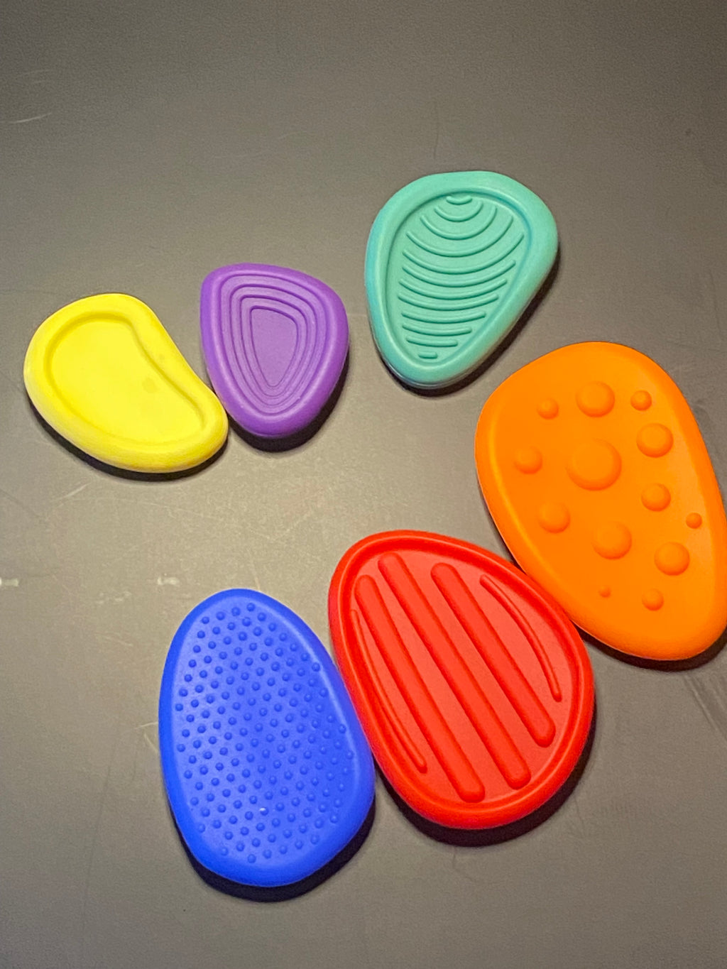 Rainbow Worry Stones, Mental Health Gift, Sensory Toy, Stress Relief/Stimming for ADHD, Anxiety, and Neurodivergent Minds