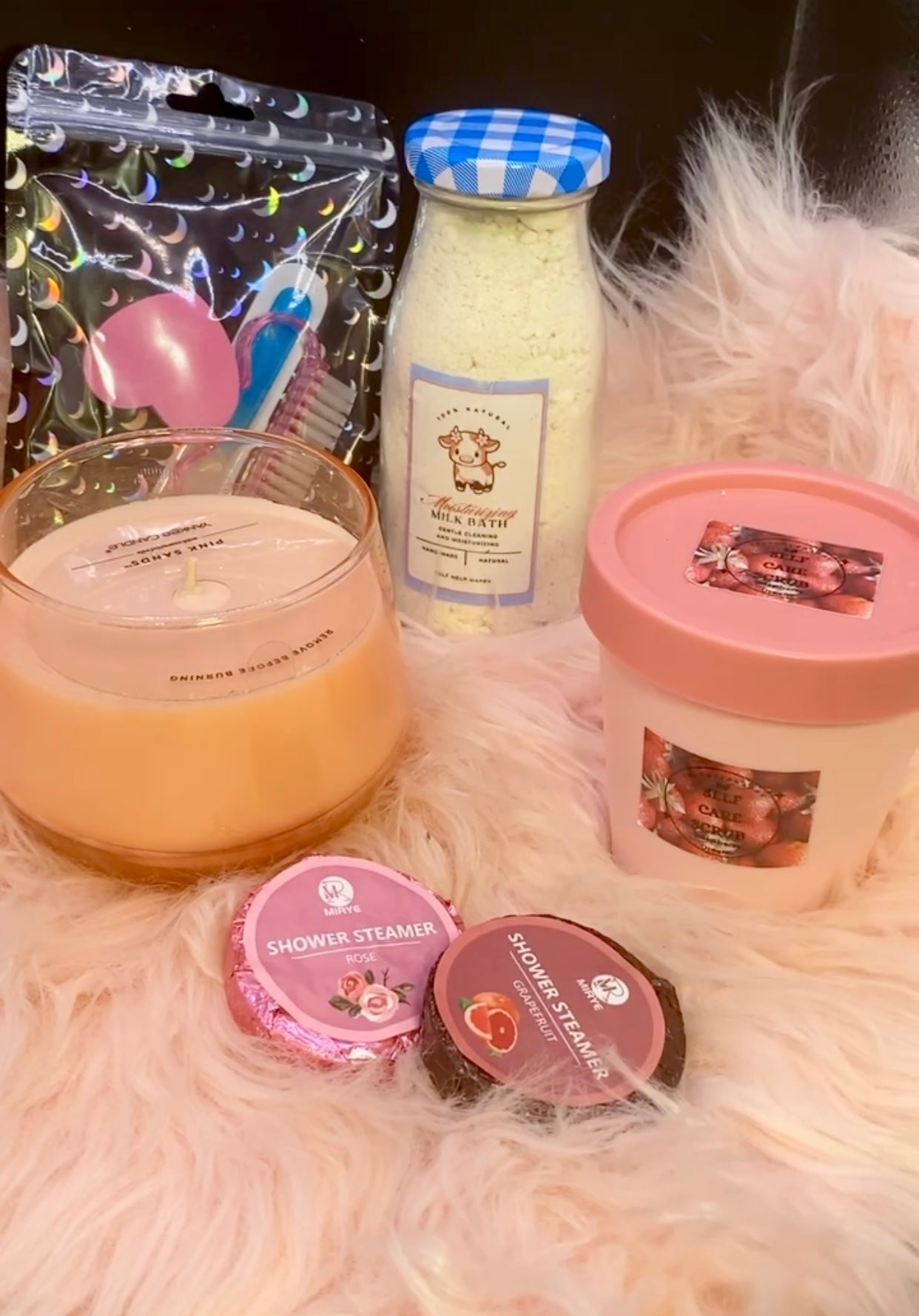 Love Pink Self Care Kit, Luxury Self Care Box for Women, Spa Day Gift Basket, Hygge Gift Box, Gifts for Her,