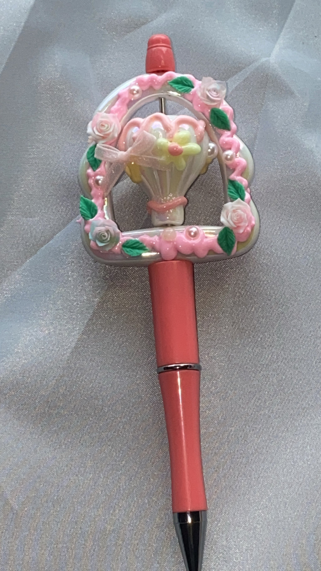 Coquette Hot Air Balloon Beaded Pen, Kawaii Accessories, Aesthetic Writing Pen,