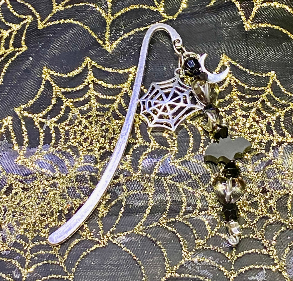 Halloween Beaded Bookmark, Spooky Bookmark, Boo Basket, The Raven Bookmark, Nevermore,Poe Inspired Bookmark, Dangle Charm Bookmark, Book Lover Gift, Cute Bookish Gifts