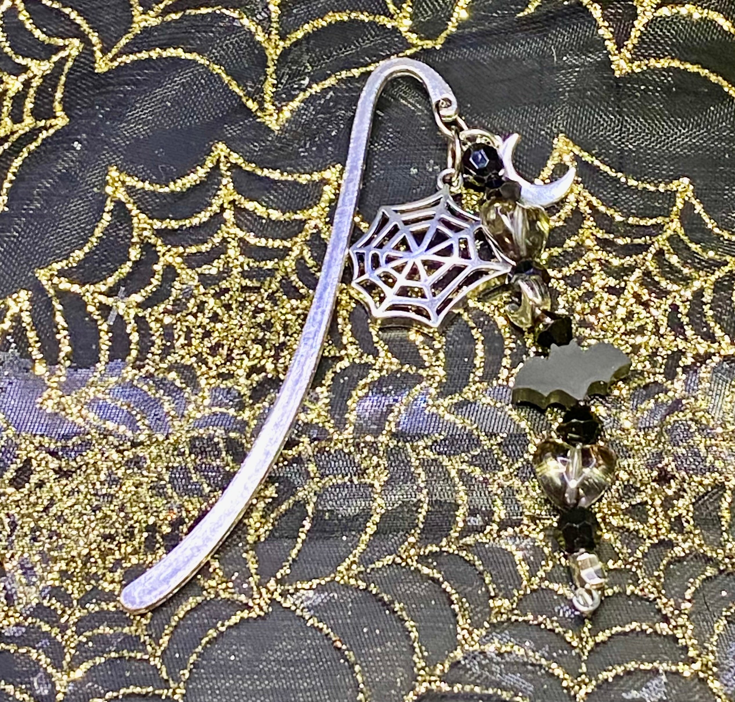 Halloween Beaded Bookmark, Spooky Bookmark, Boo Basket, The Raven Bookmark, Nevermore,Poe Inspired Bookmark, Dangle Charm Bookmark, Book Lover Gift, Cute Bookish Gifts