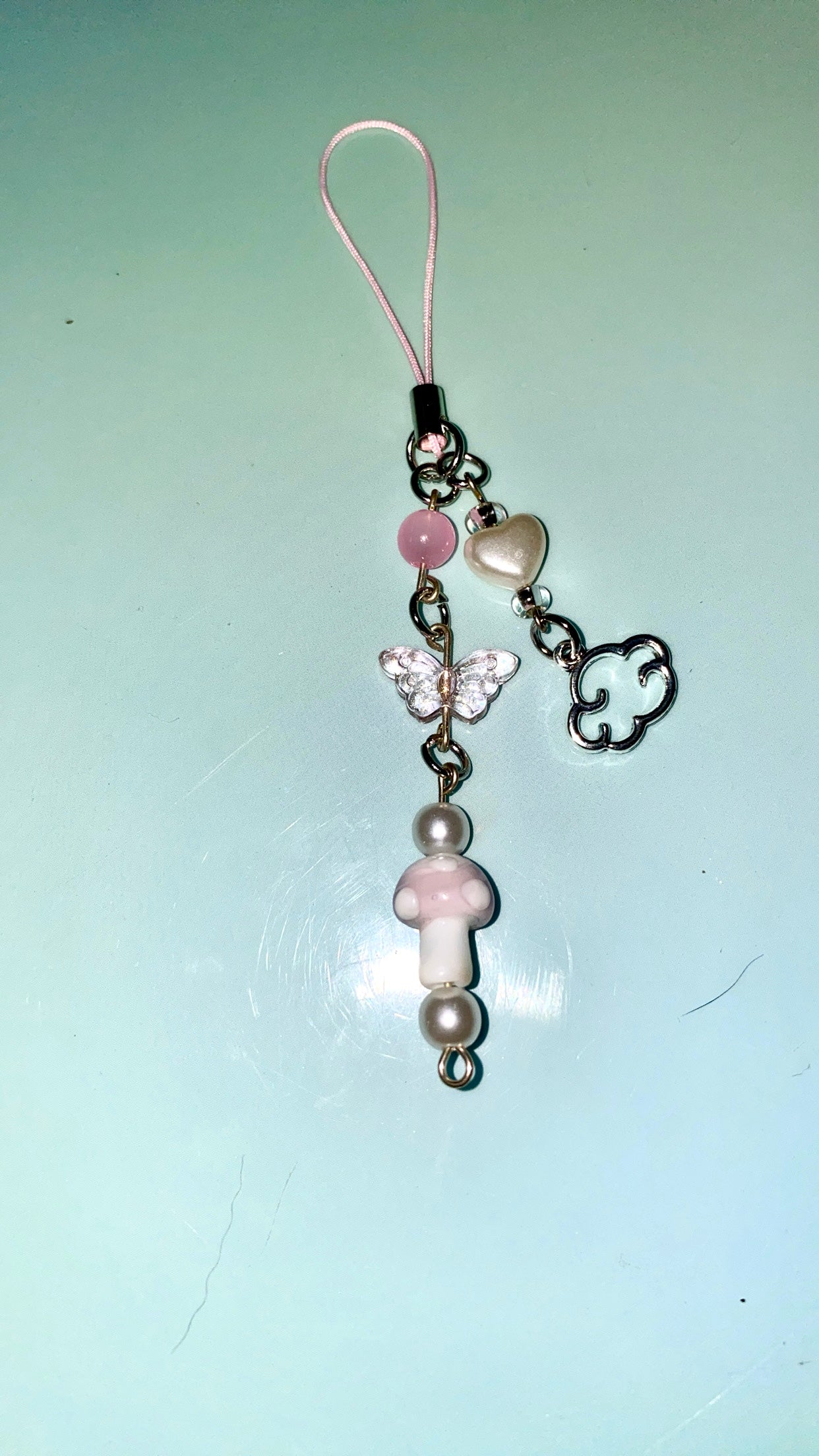 Y2K Phone Charm, Kawaii Dangle Phone Charm, Y2K Beaded Phone Charm, Phone Strap, Bag Charm, Kindle Charm