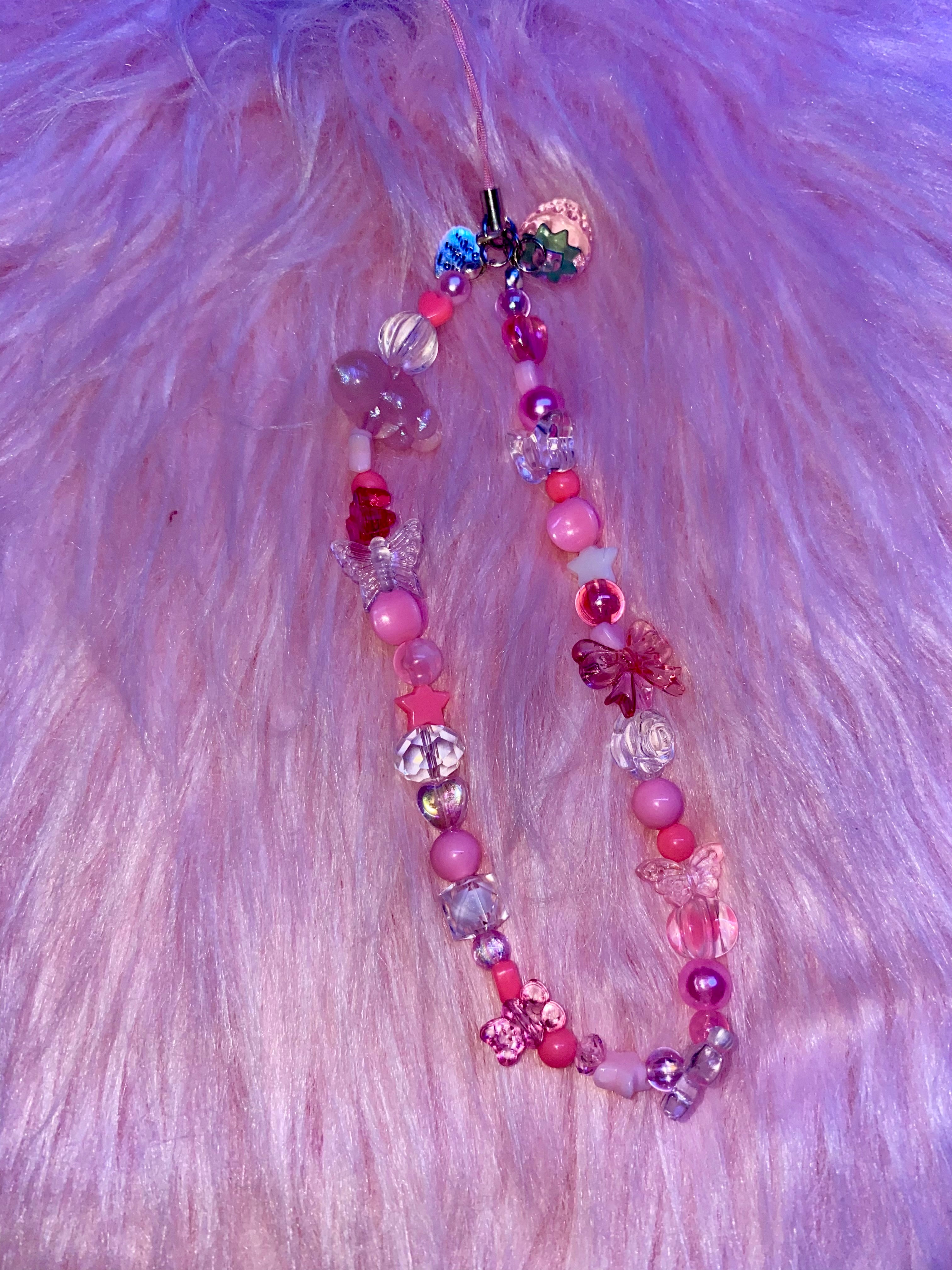 Phone Lanyard, Beaded Phone Strap, Y2K Phone Strap, Camera Lanyard, Kindle Lanyard