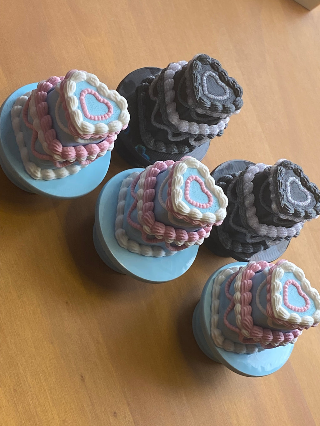 Self Care Cake Clicker, Self Care Fidget Toy, Kawaii Clicker Fidget Toy, Clicky Toy for Stress Relief, Anxiety Relief Desk Toy, Stimming , Neurodivergent, ADHD, Halloween Fidget Toy- Black Coquette Cake