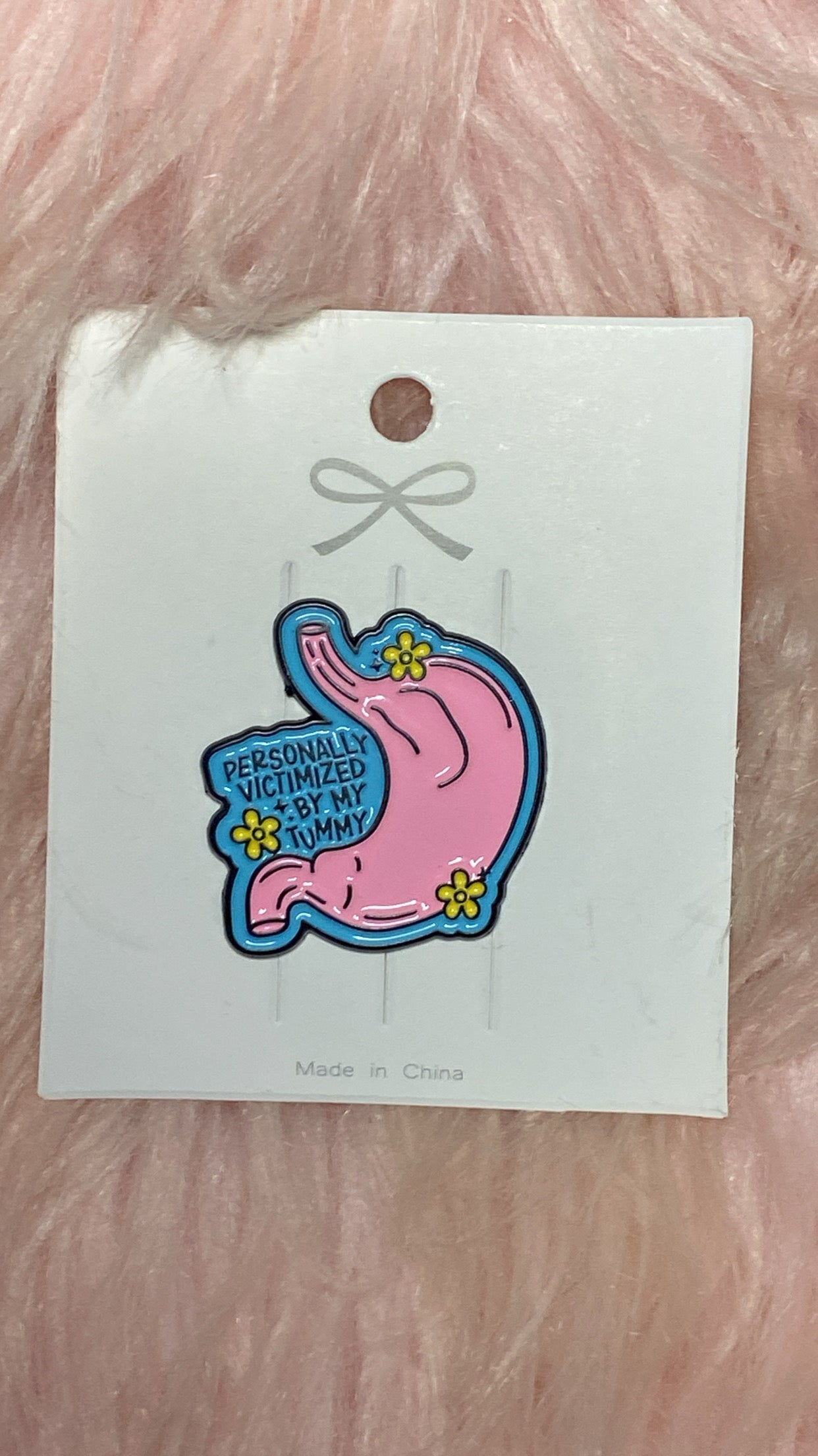 Personally Victimized by My Tummy Chronic Illness Awareness, Enamel Pin, Mental Health Awareness, Chronic Pain