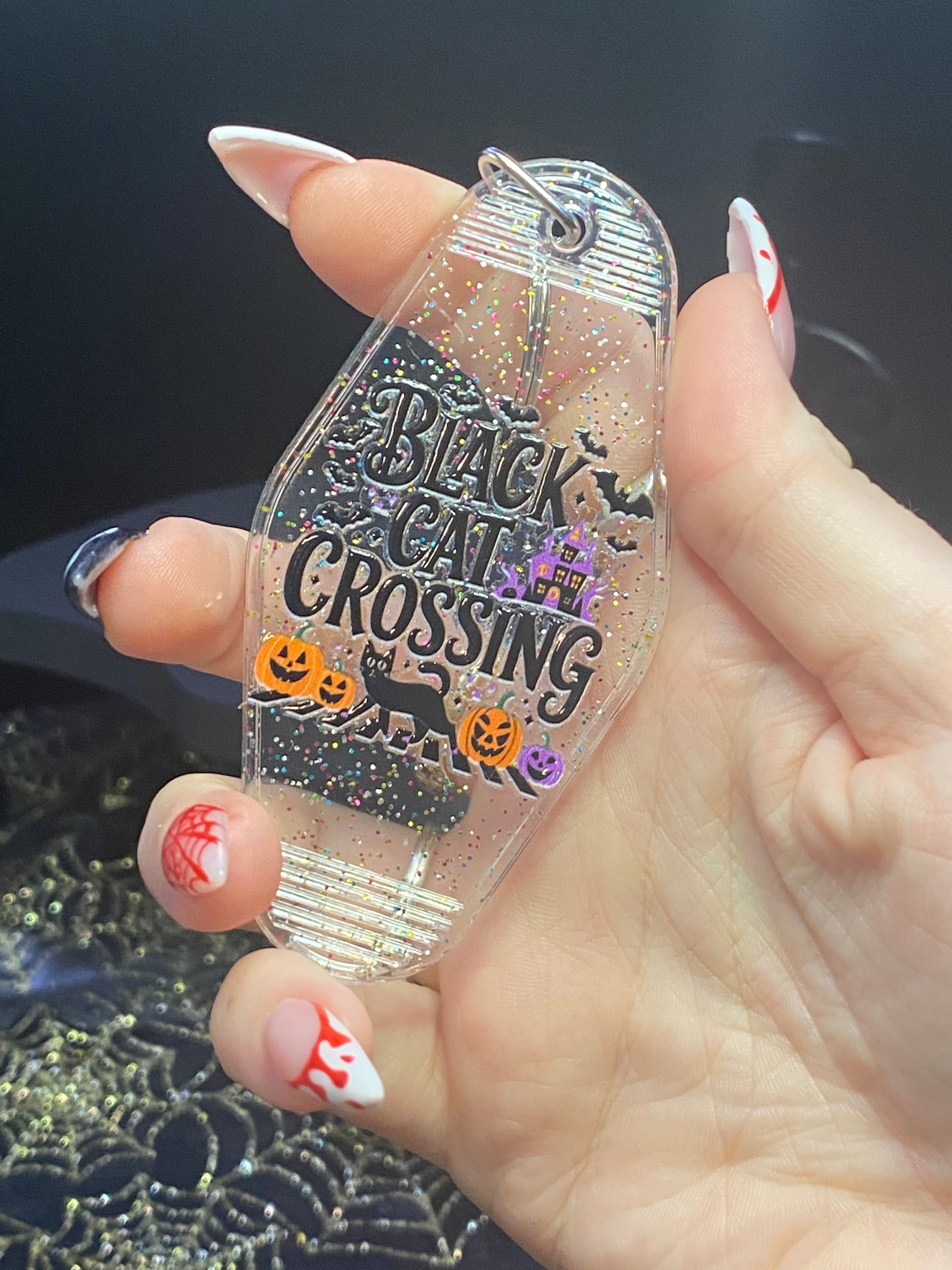 Halloween Motel Keychain, Spooky, October Breast Cancer Awareness Month, Boo Basket,