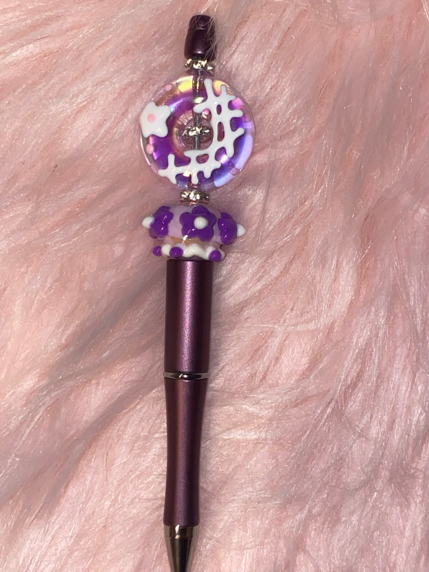 Heart Beaded Spinner Pen