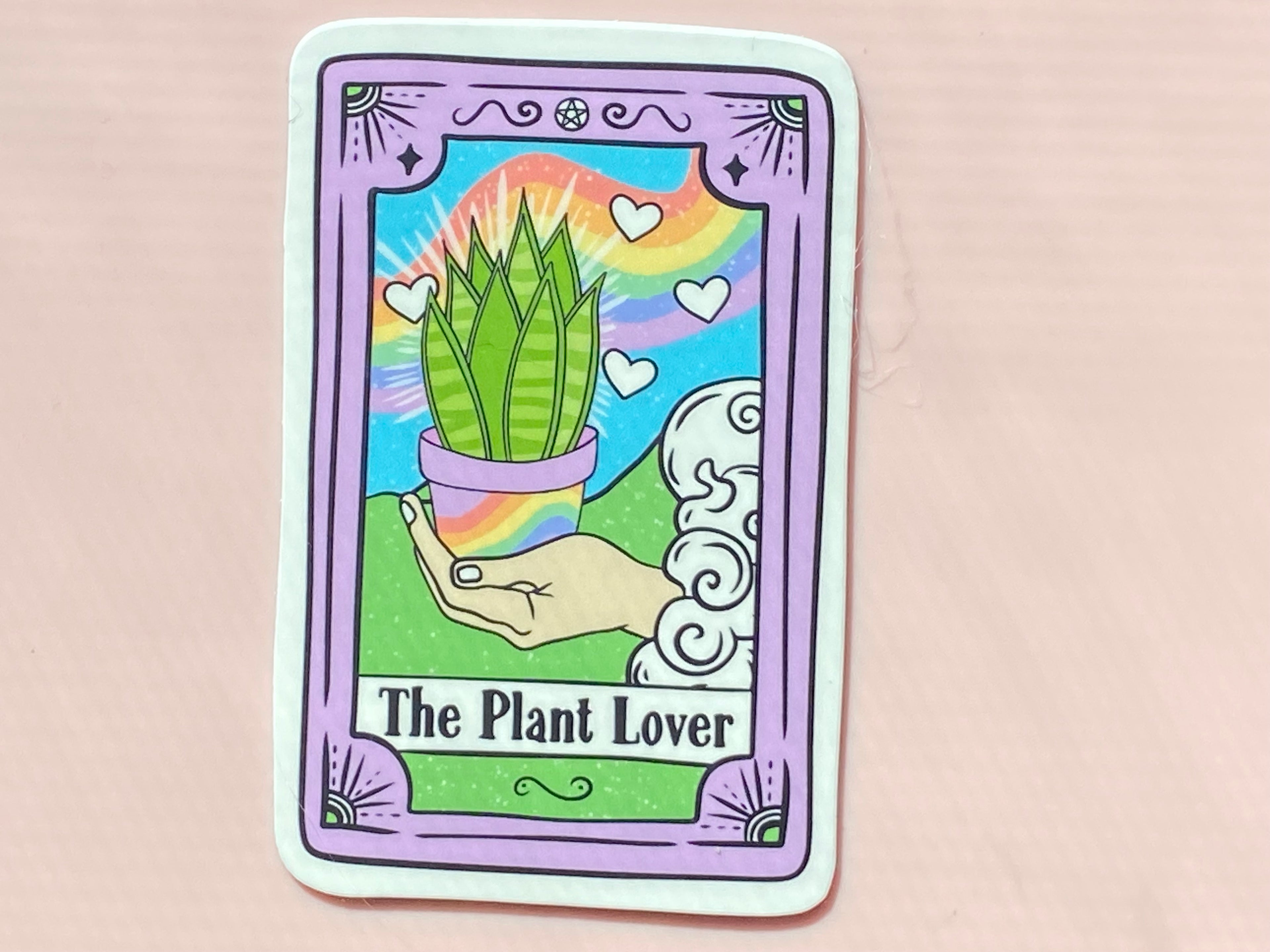 The Plant Lover Sticker, Tarot Card Sticker, Witchy Sticker, Kindle Sticker, Water Bottle Sticker