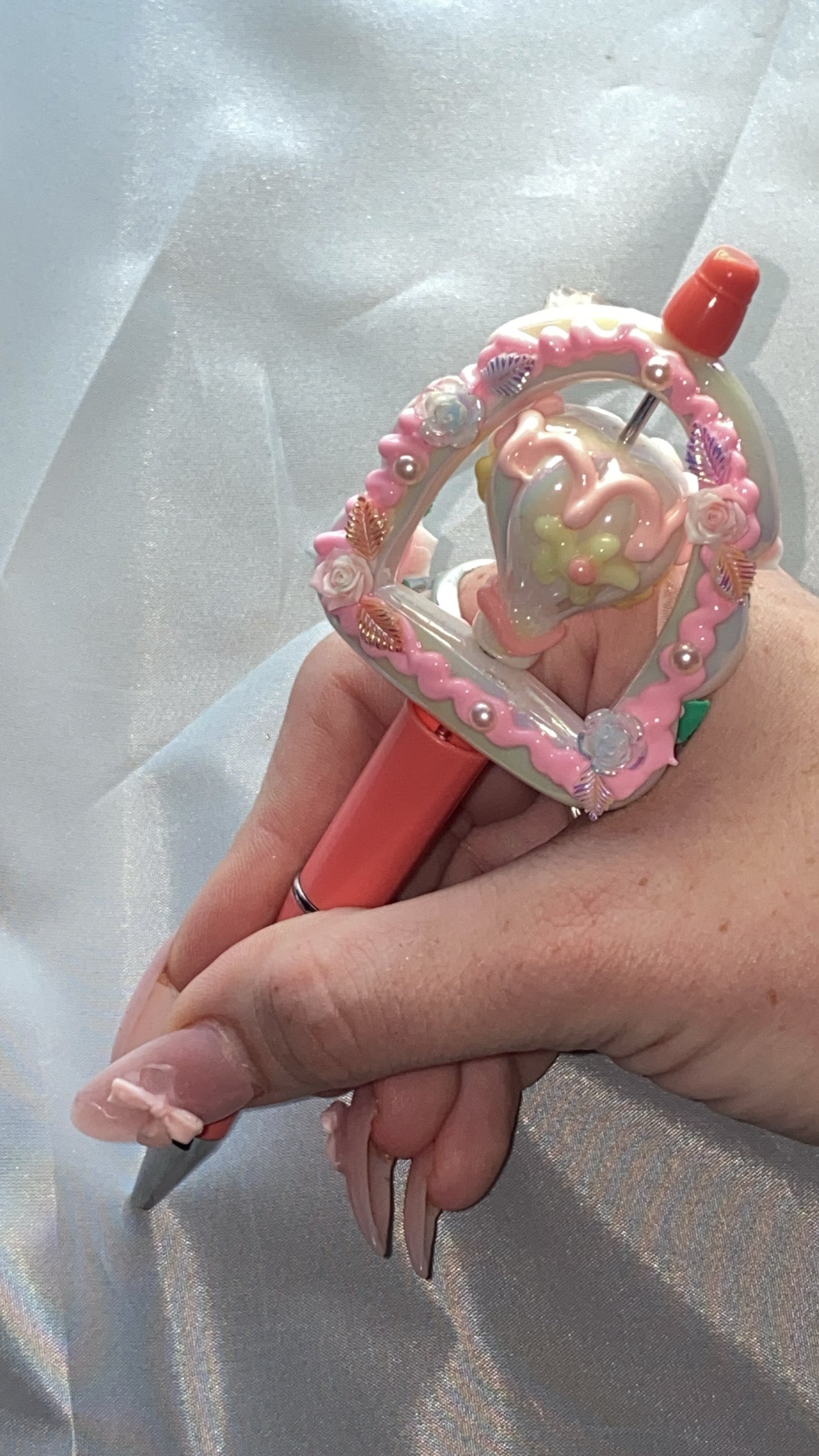 Coquette Hot Air Balloon Beaded Pen, Kawaii Accessories, Aesthetic Writing Pen,