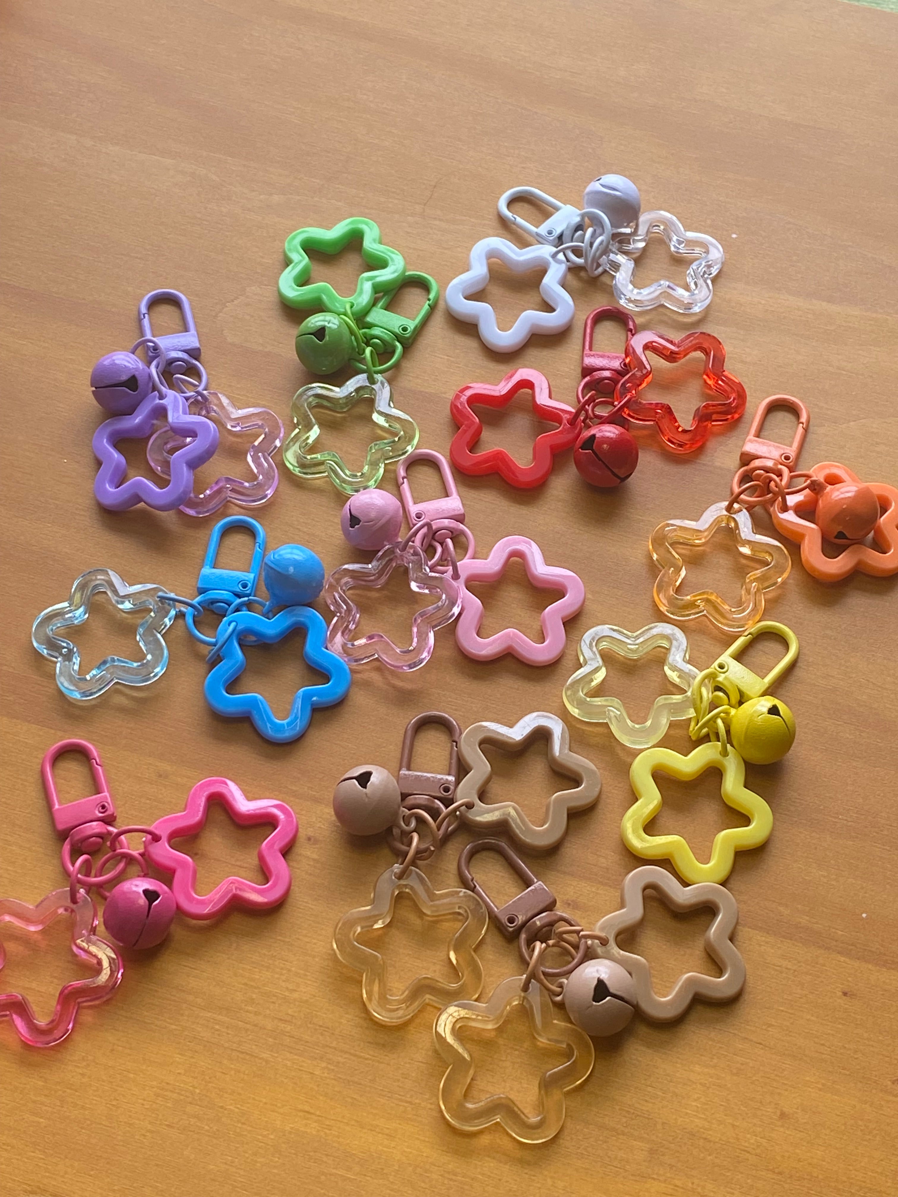 Star Keychain with Bell, Phone Charm, Stanley Cup Charm