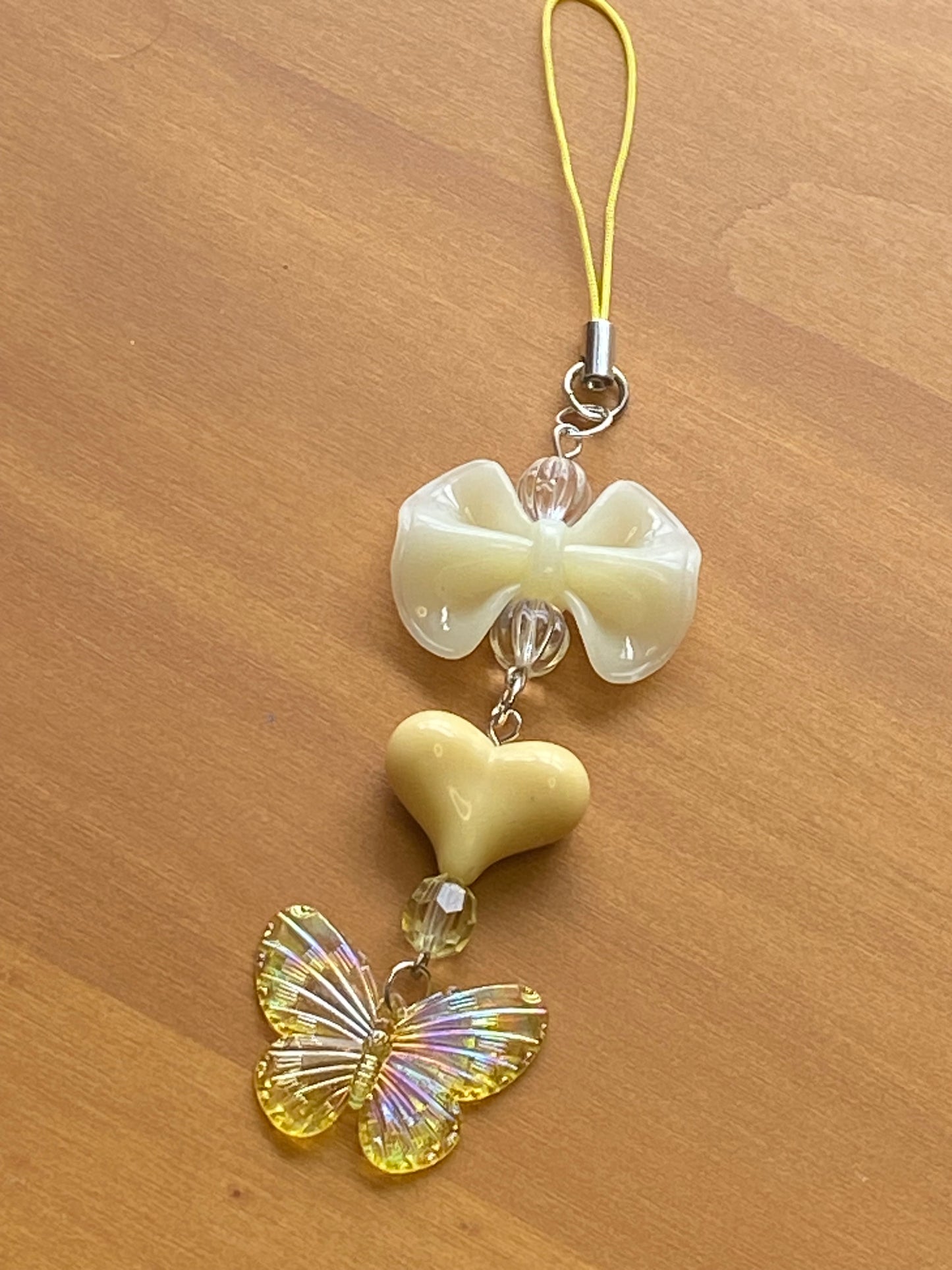 Y2K Phone Charm, Kawaii Dangle Phone Charm, Y2K Beaded Keychain, Phone Strap, Bag Charm, Kindle Charm