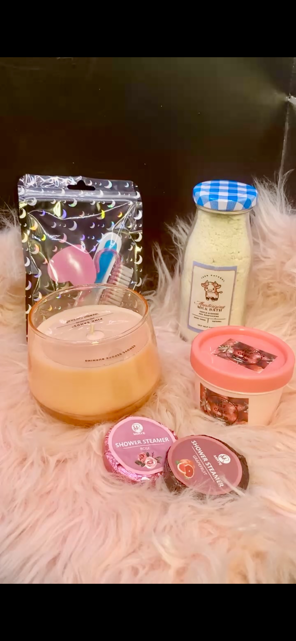 Love Pink Self Care Kit, Luxury Self Care Box for Women, Spa Day Gift Basket, Hygge Gift Box, Gifts for Her,