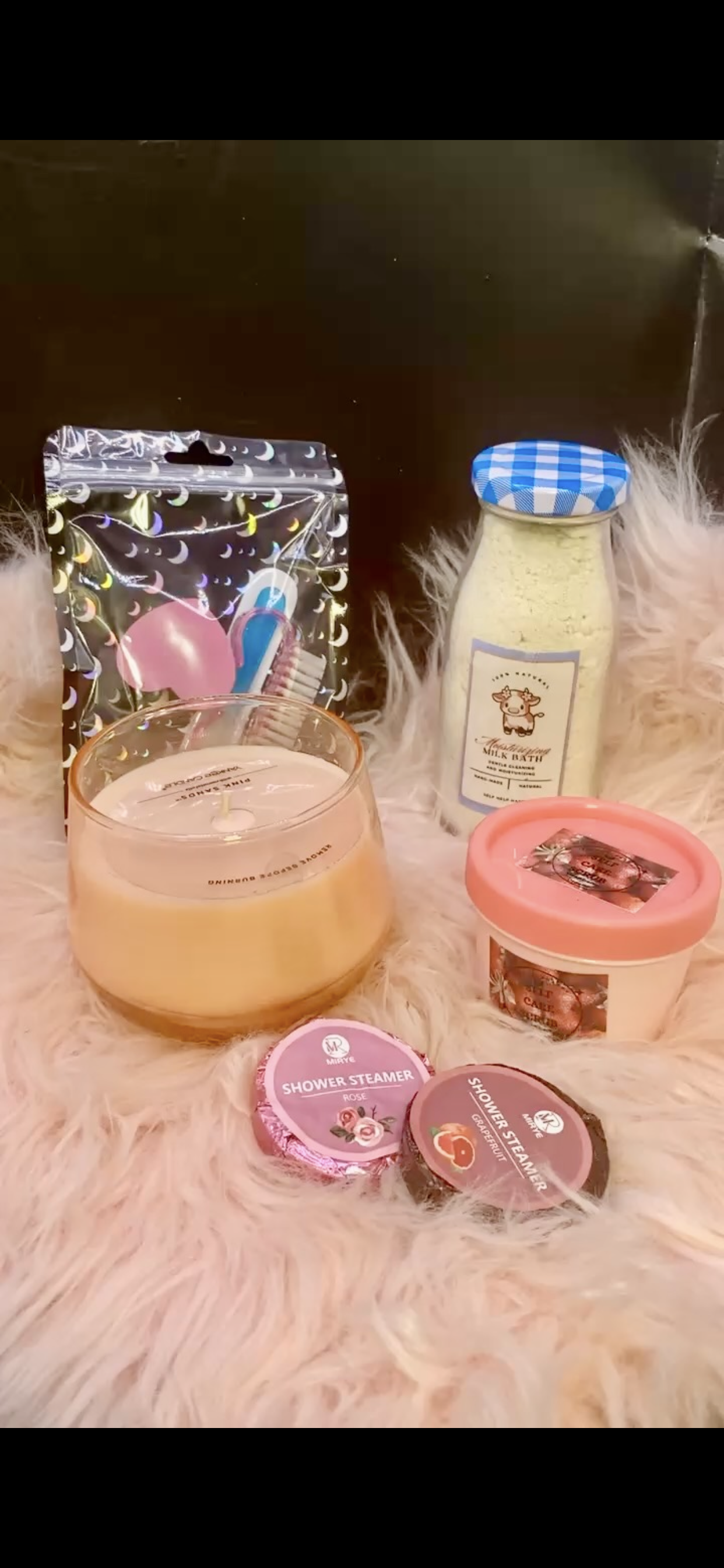 Love Pink Self Care Kit, Luxury Self Care Box for Women, Spa Day Gift Basket, Hygge Gift Box, Gifts for Her,