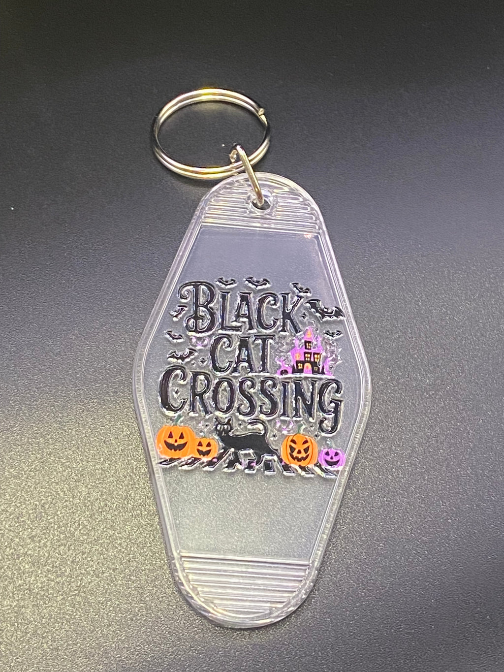 Halloween Motel Keychain, Spooky, October Breast Cancer Awareness Month, Boo Basket,