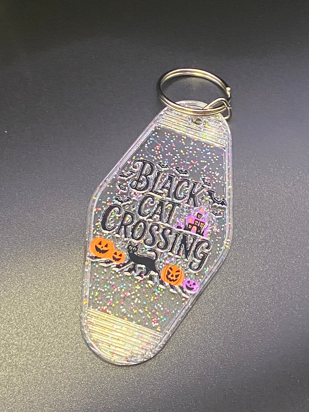 Halloween Motel Keychain, Spooky, October Breast Cancer Awareness Month, Boo Basket,