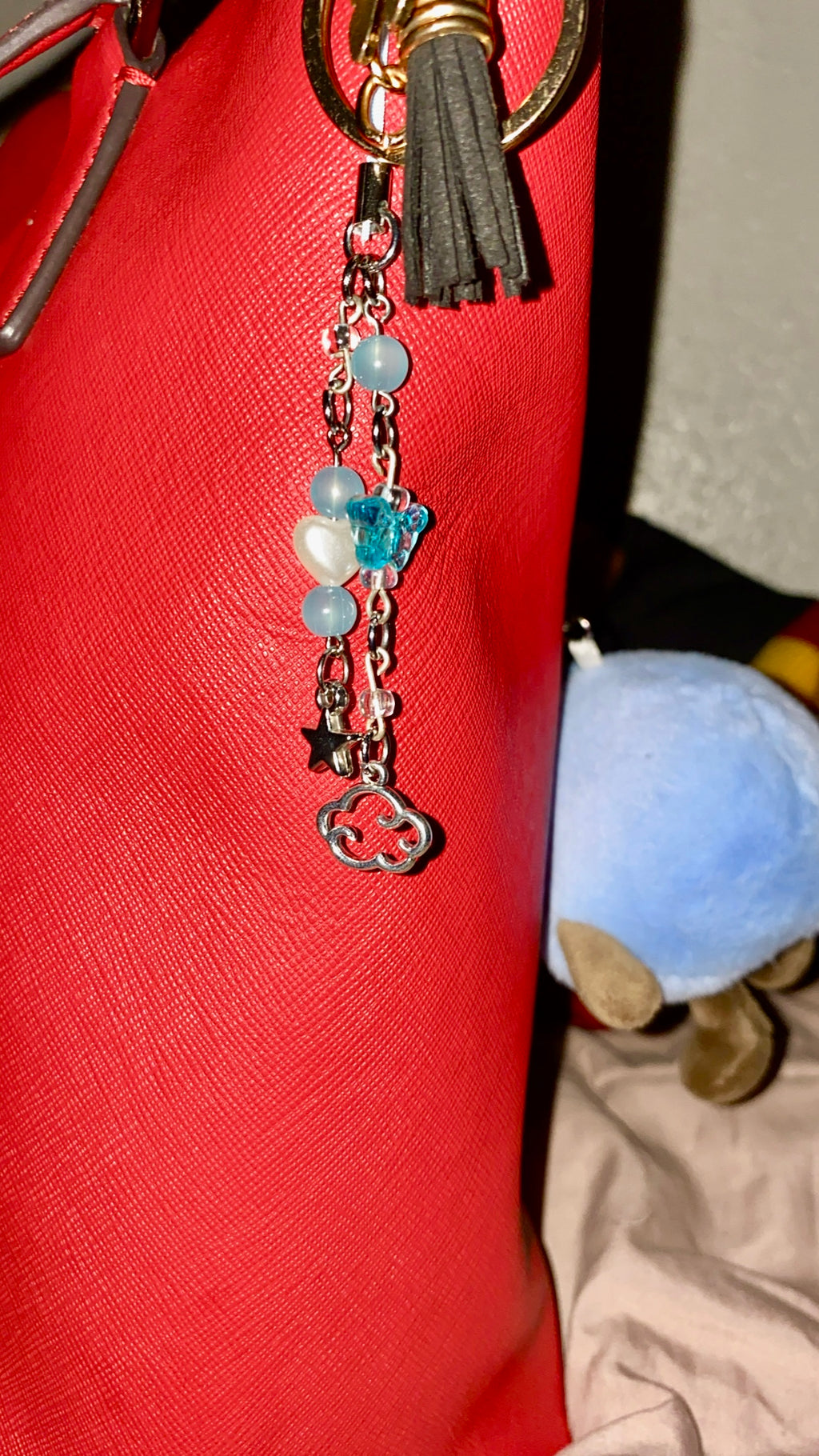 Y2K Phone Charm, Kawaii Dangle Phone Charm, Y2K Beaded Phone Charm, Phone Strap, Bag Charm, Kindle Charm