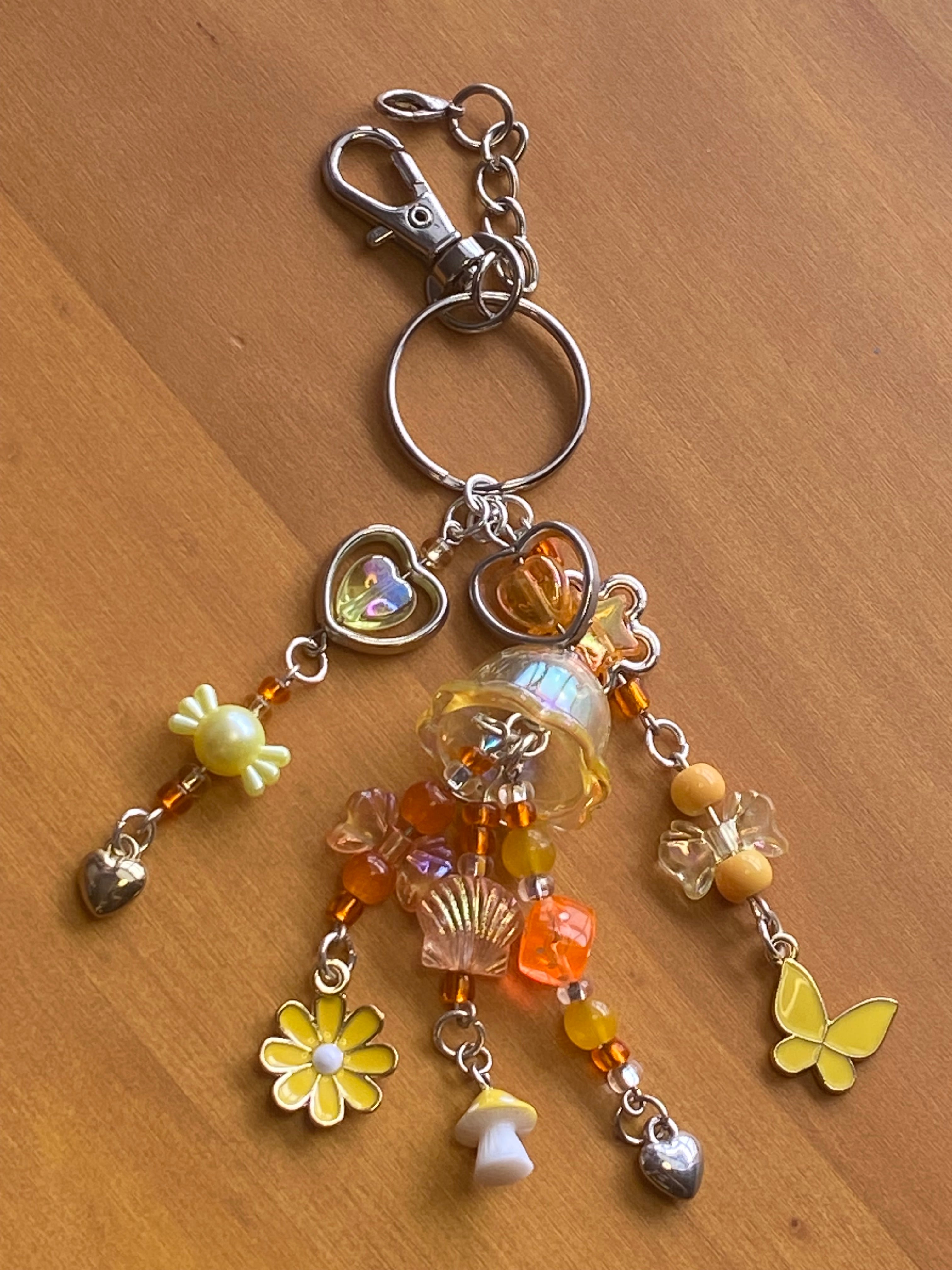 Handmade Jellyfish Keychain, Dangle Charm, Ocean Lover Gift, Mermaid Core,