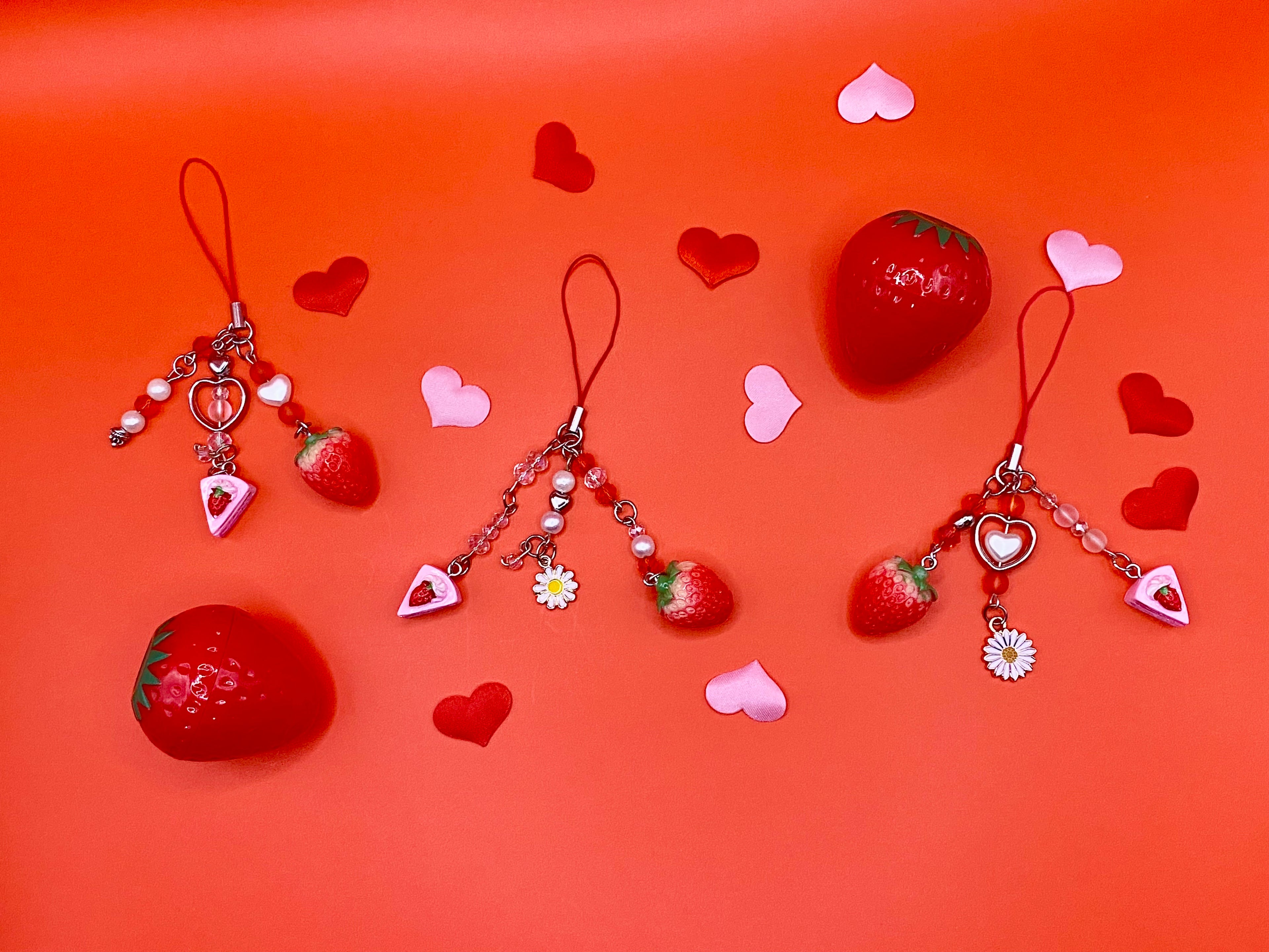 Strawberry Shortcake Phone Charms