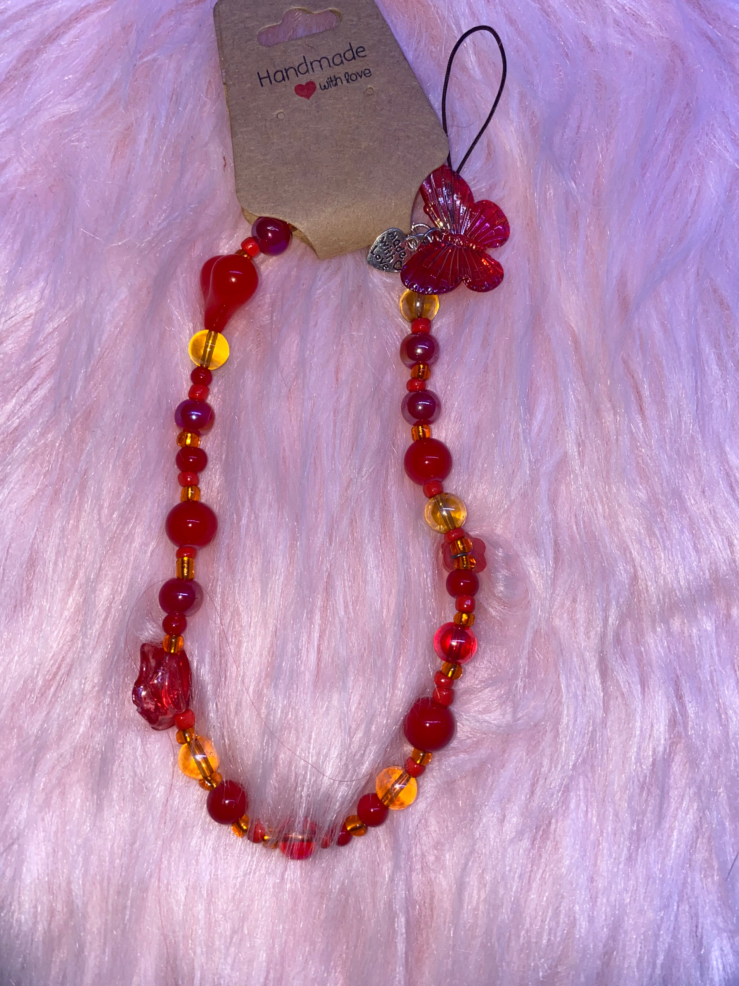 Phone Lanyard, Beaded Phone Strap, Y2K Phone Strap, Camera Lanyard, Kindle Lanyard