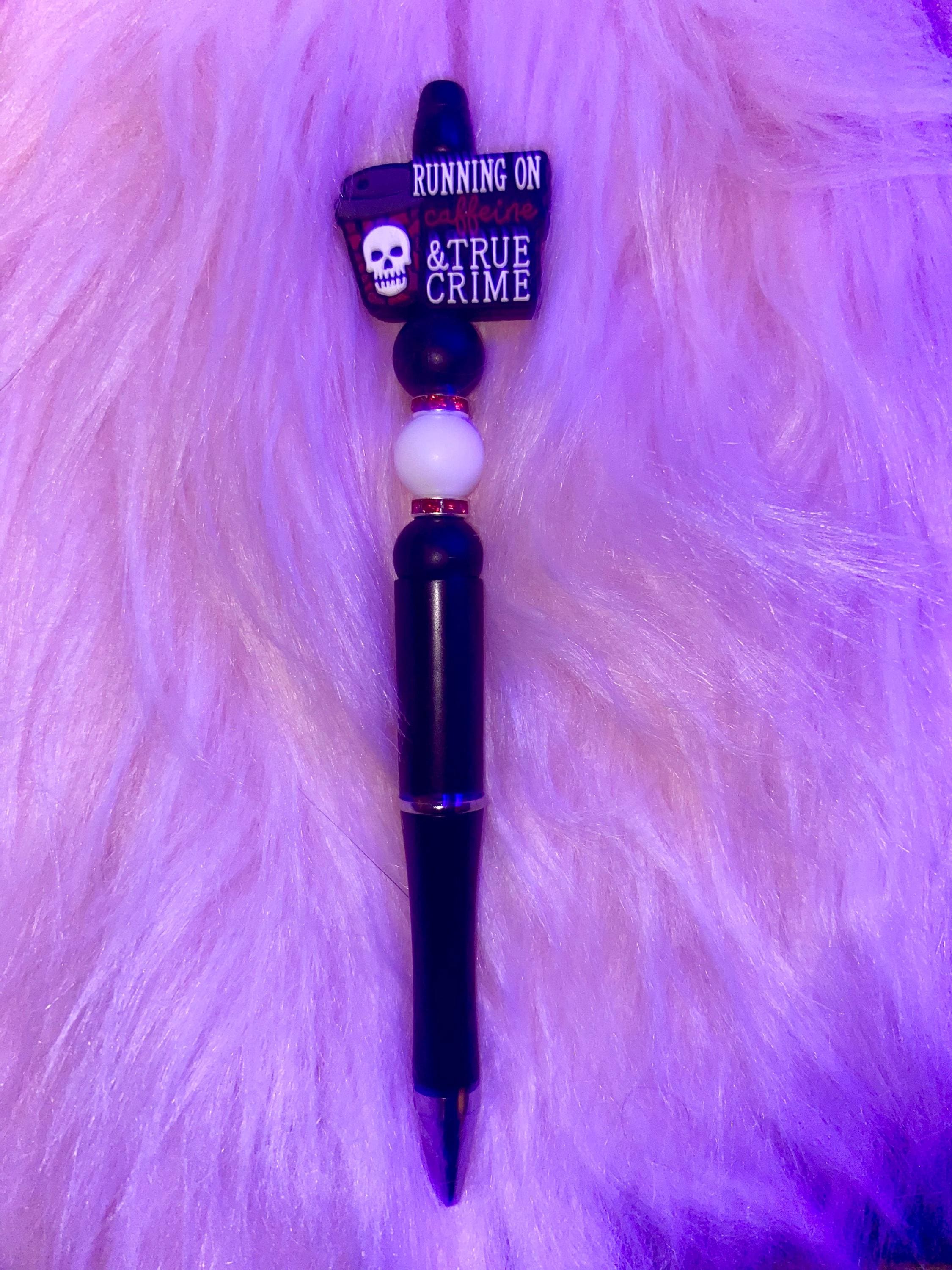 True Crime and Coffee Beaded Pen