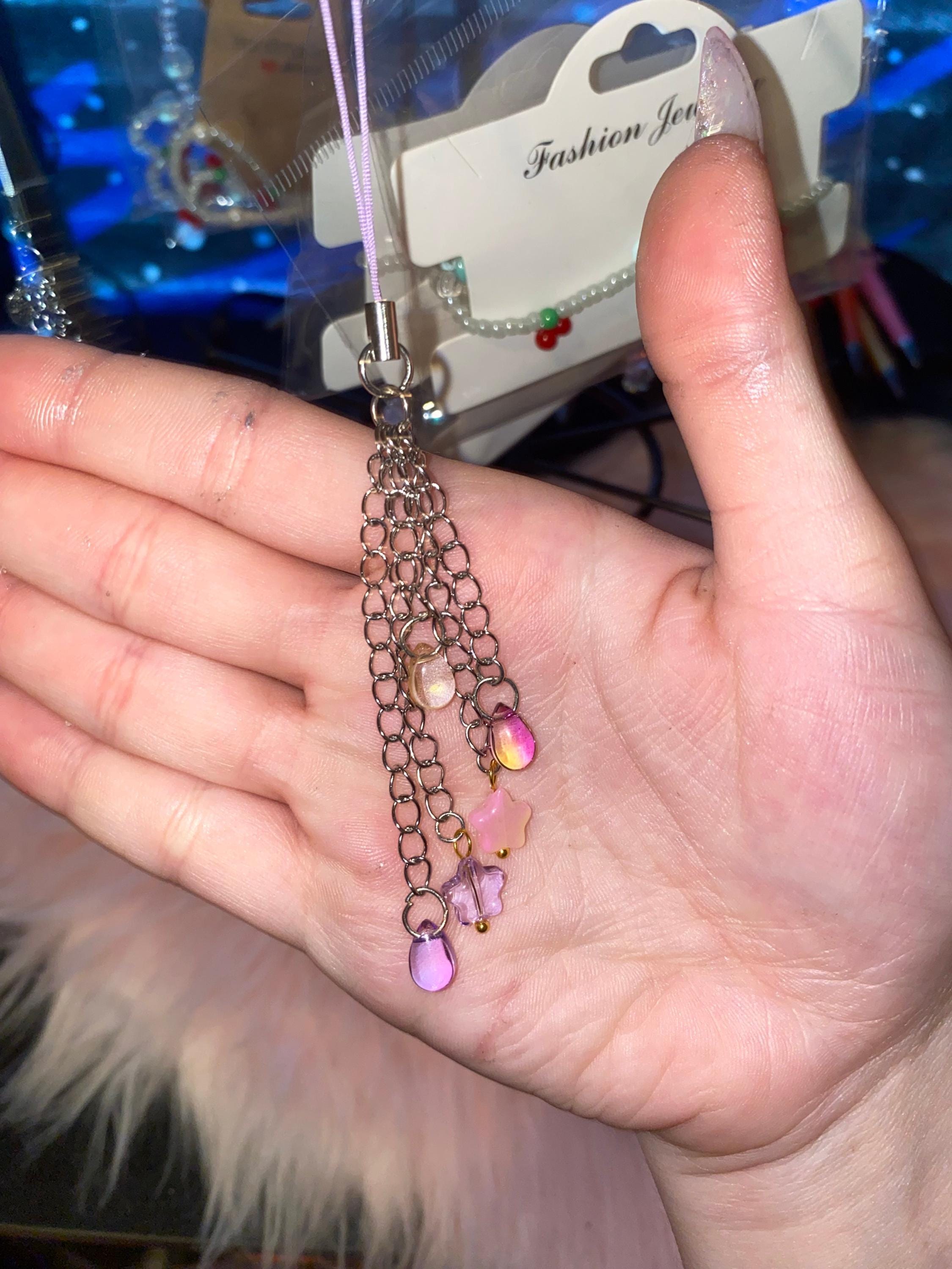 Purple Star Phone Charm