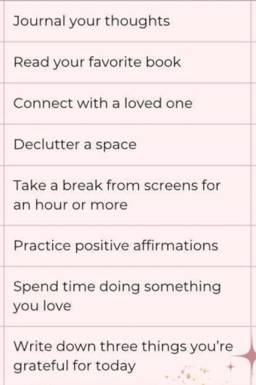 Self Care Habit Tracker Pink&Gold