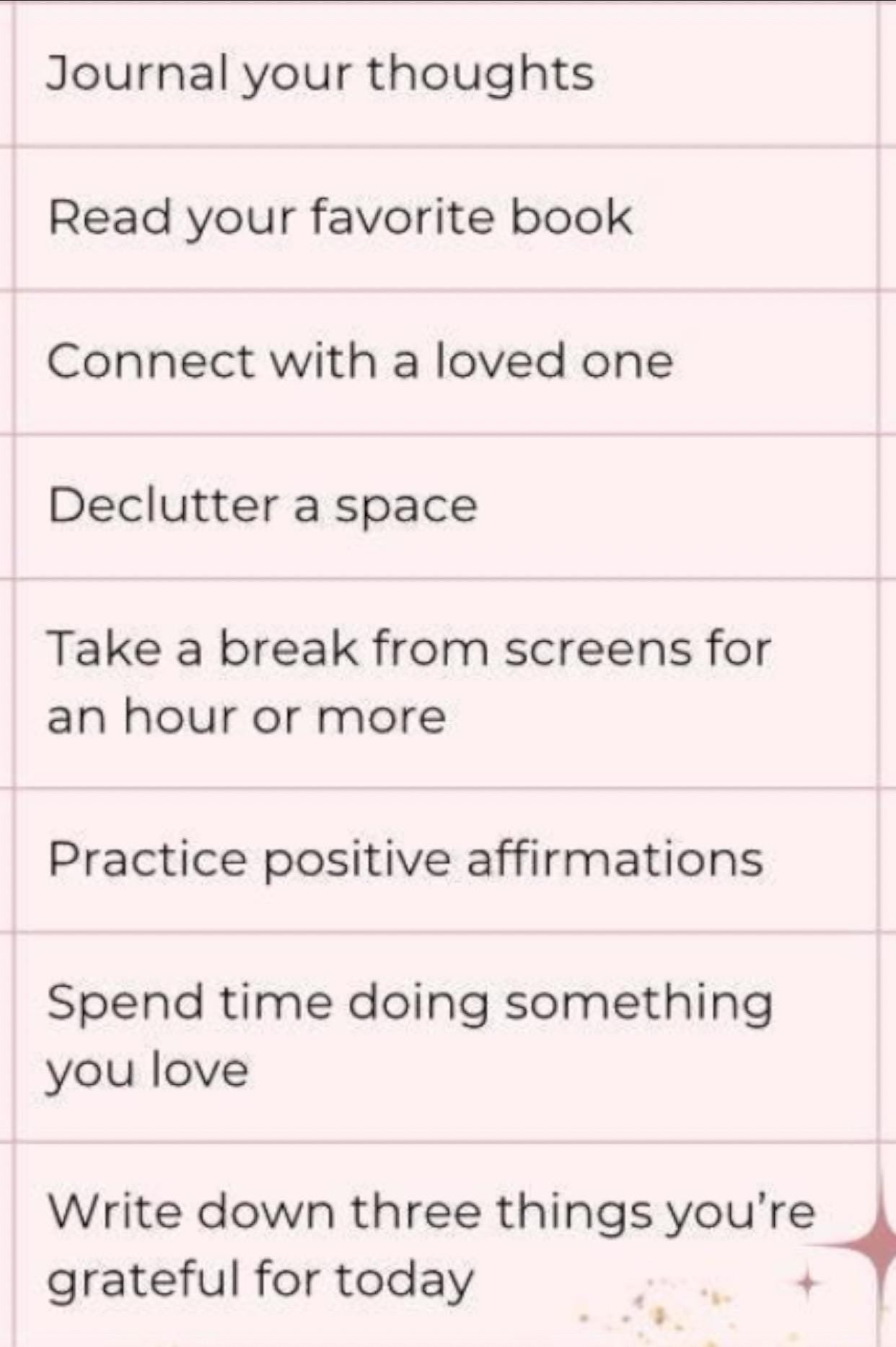 Self Care Habit Tracker Pink&Gold