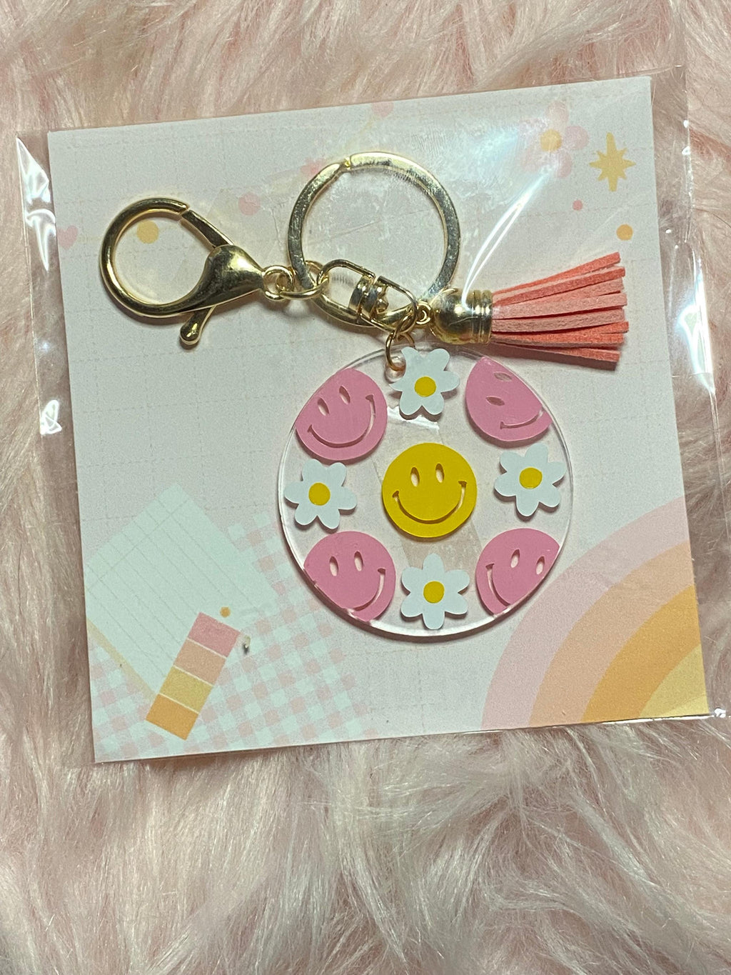Daisy Smiles Acrylic Keychain