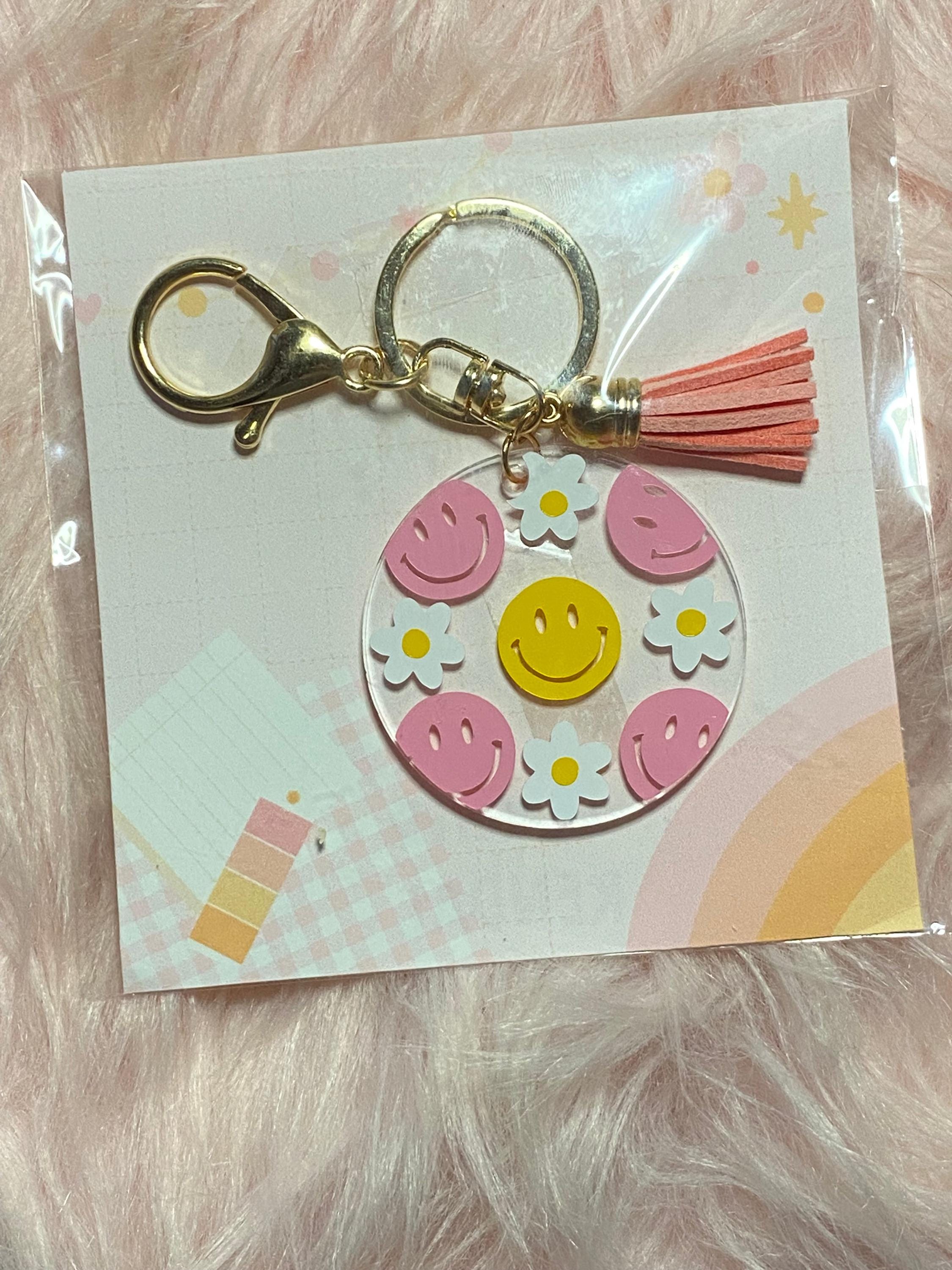 Daisy Smiles Acrylic Keychain