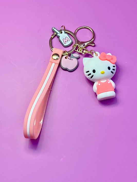 Sanrio Keychain with Phone Strap, Kawaii Keychains, Hello Kitty, Keropi, Cinnamorrol