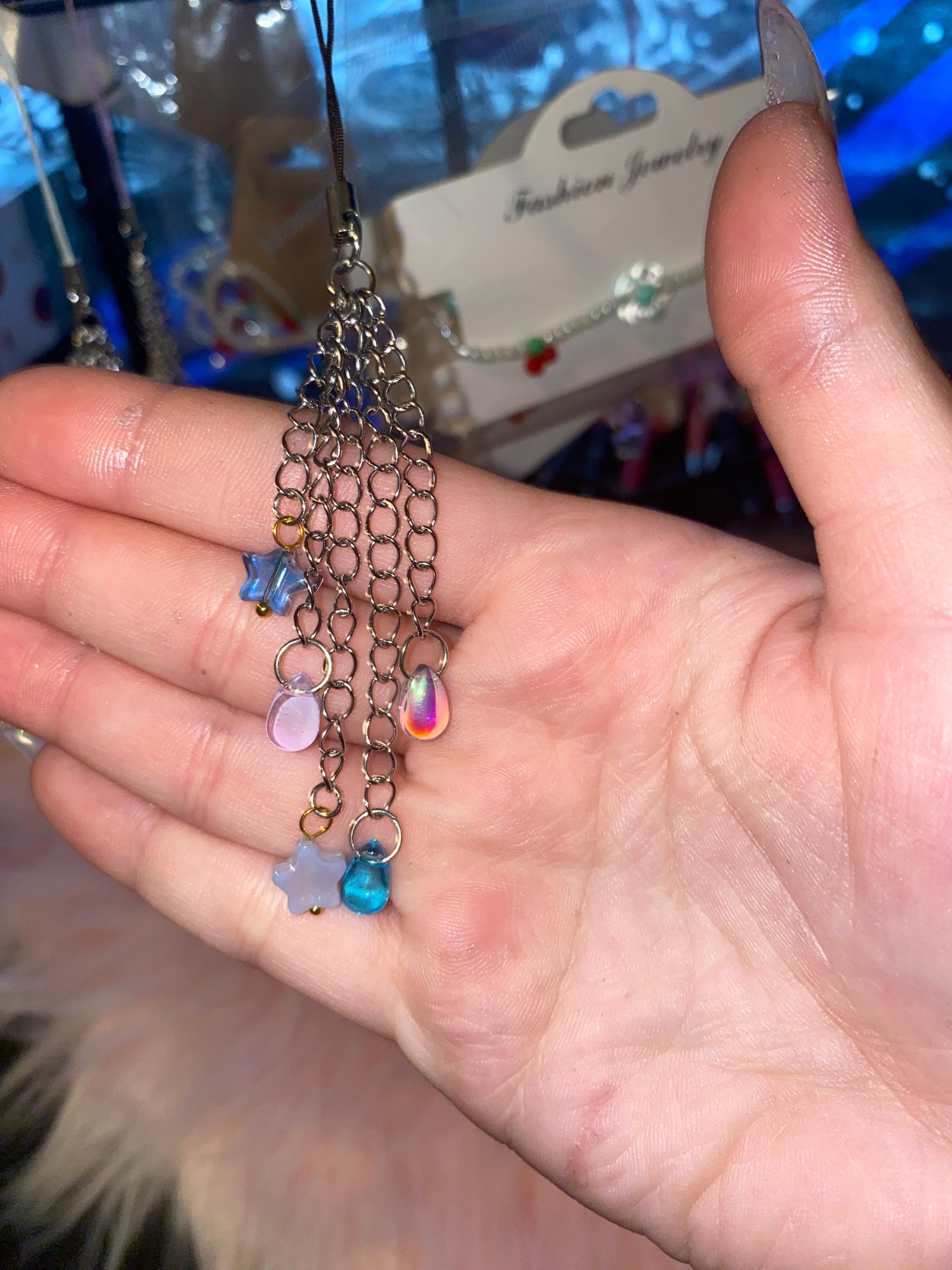 Stars Phone Charm, Stars and Raindrops Charm