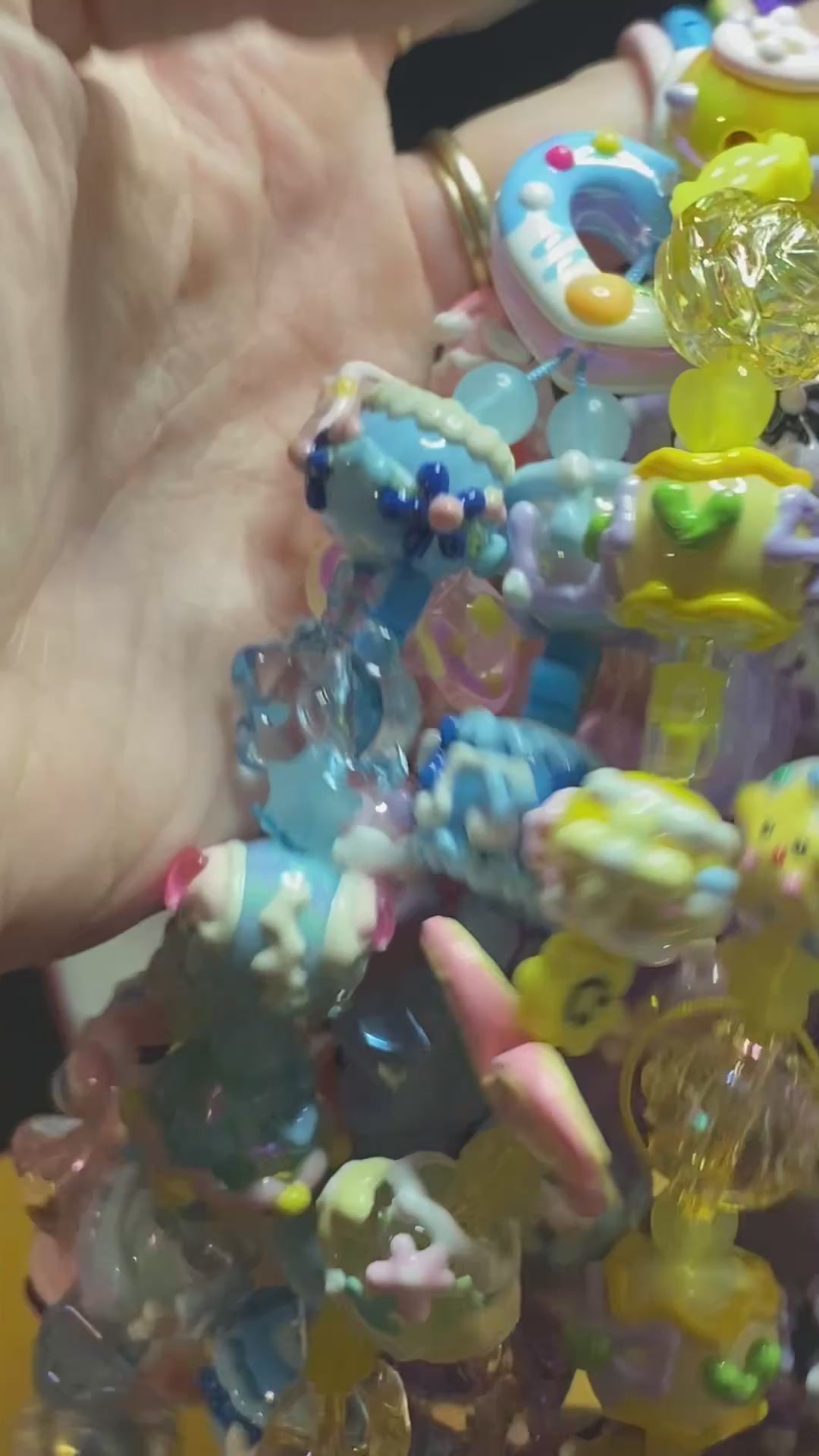 Coquette Beaded Bag Charms, Handpainted Beaded Keychain,Handmade Beaded Purse Charms, Handmade Kawaii Bag Charms, Pastel Phone Chain Wristlet, Phone Accessories, Chunky Beaded Phone Chain Wrist